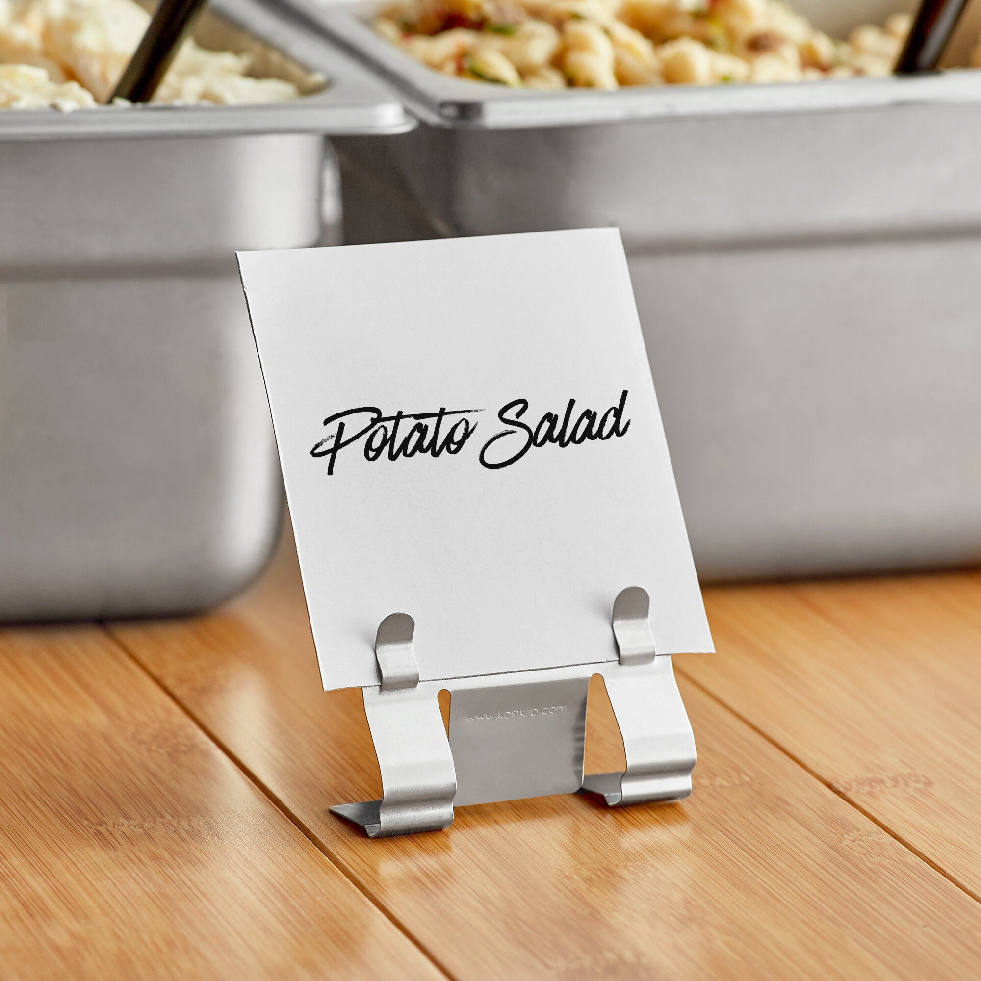2 1/4" x 1 3/4" Metal Deli Tag Pan Sign Holder Clip 10/Pack
