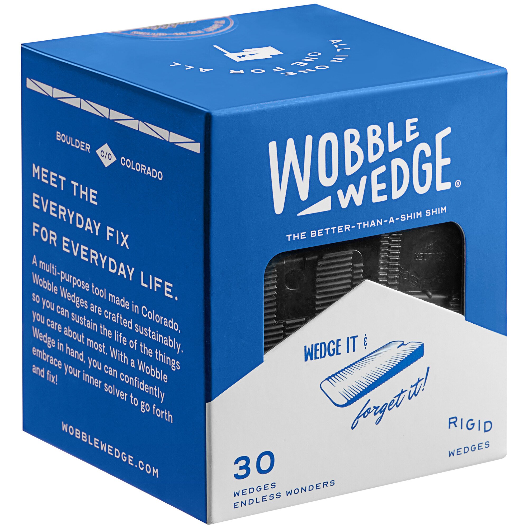Wobble Wedge Tapered Black Hard Table Wedge / Table Stabilizer 30/Pack