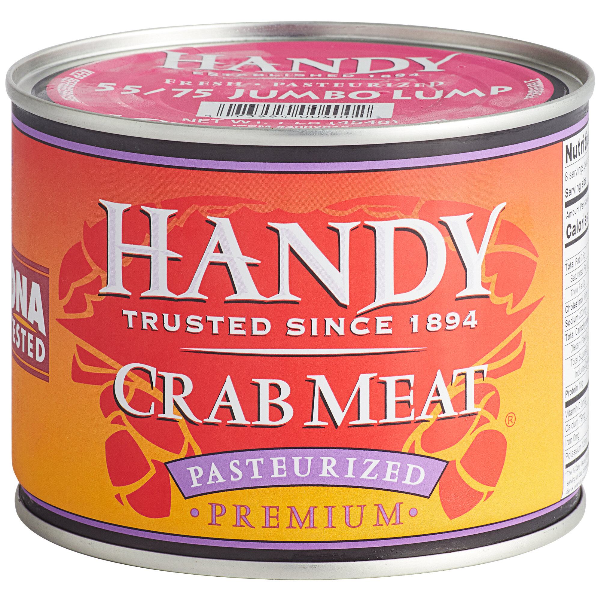 Handy 1 lb. Jumbo Lump 55/75 Crab Meat