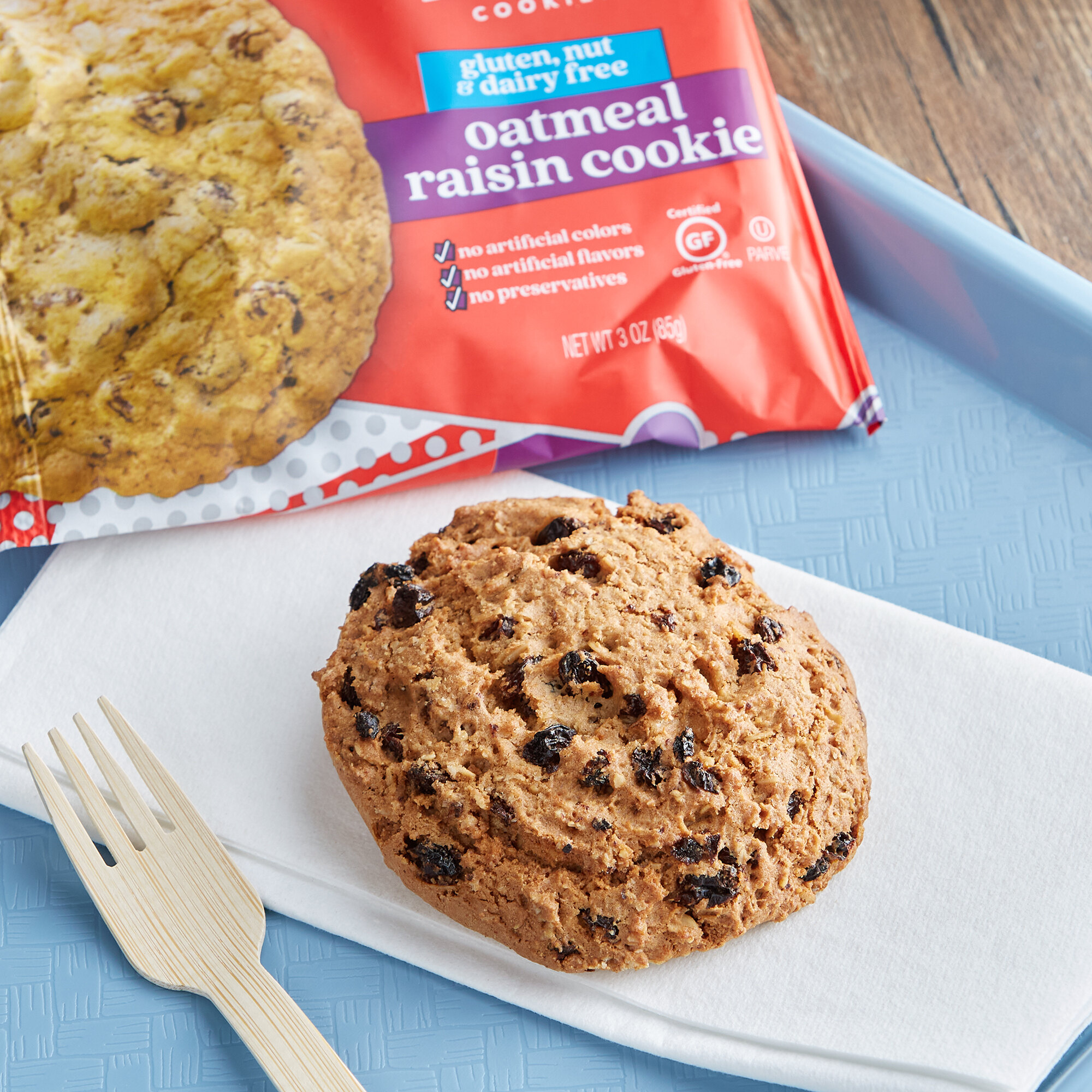 David's Cookies 3 oz. GlutenFree IndividuallyWrapped Oatmeal Raisin