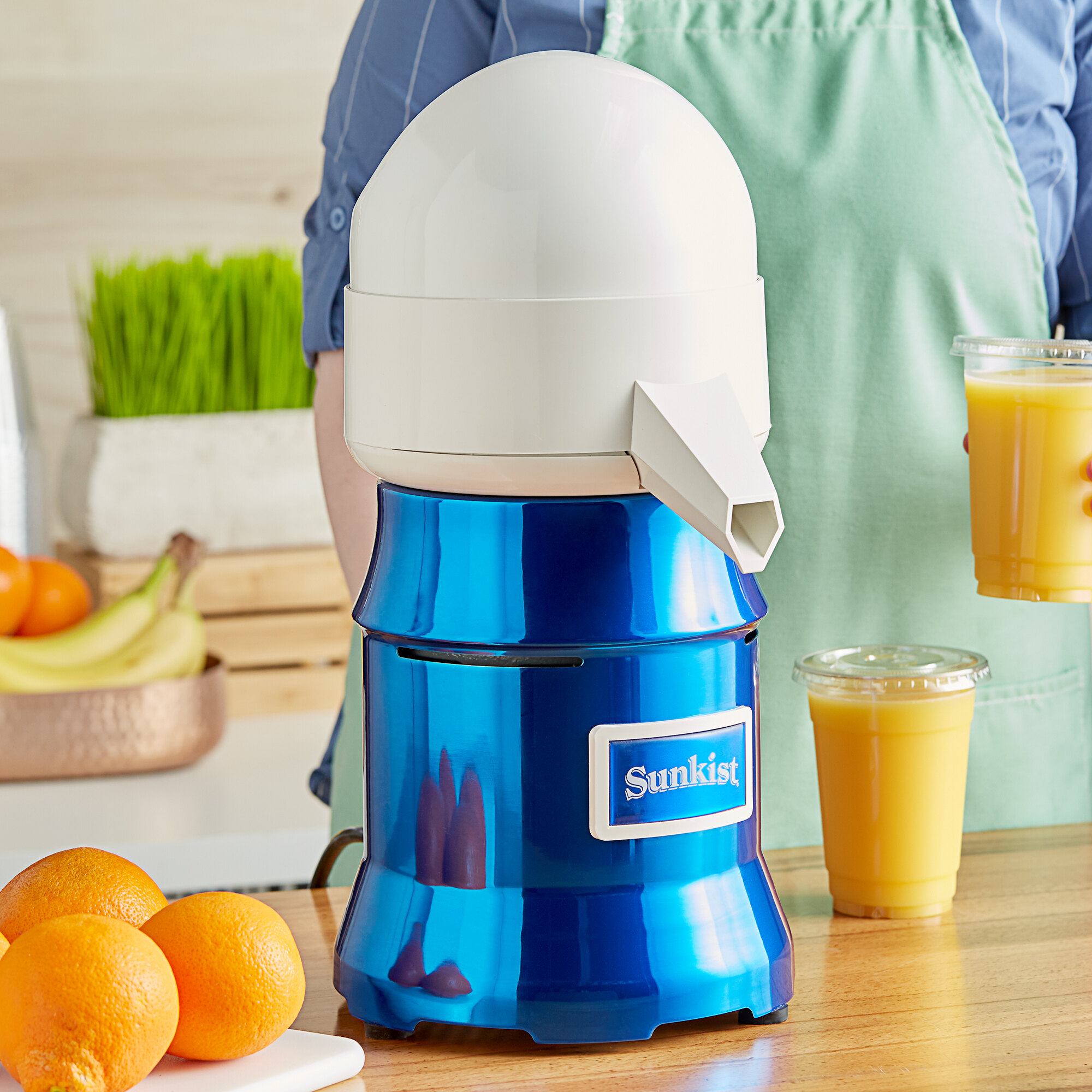 Sunkist J1BL Metallic Indigo Commercial Citrus Juicer 115V, 3450 RPM