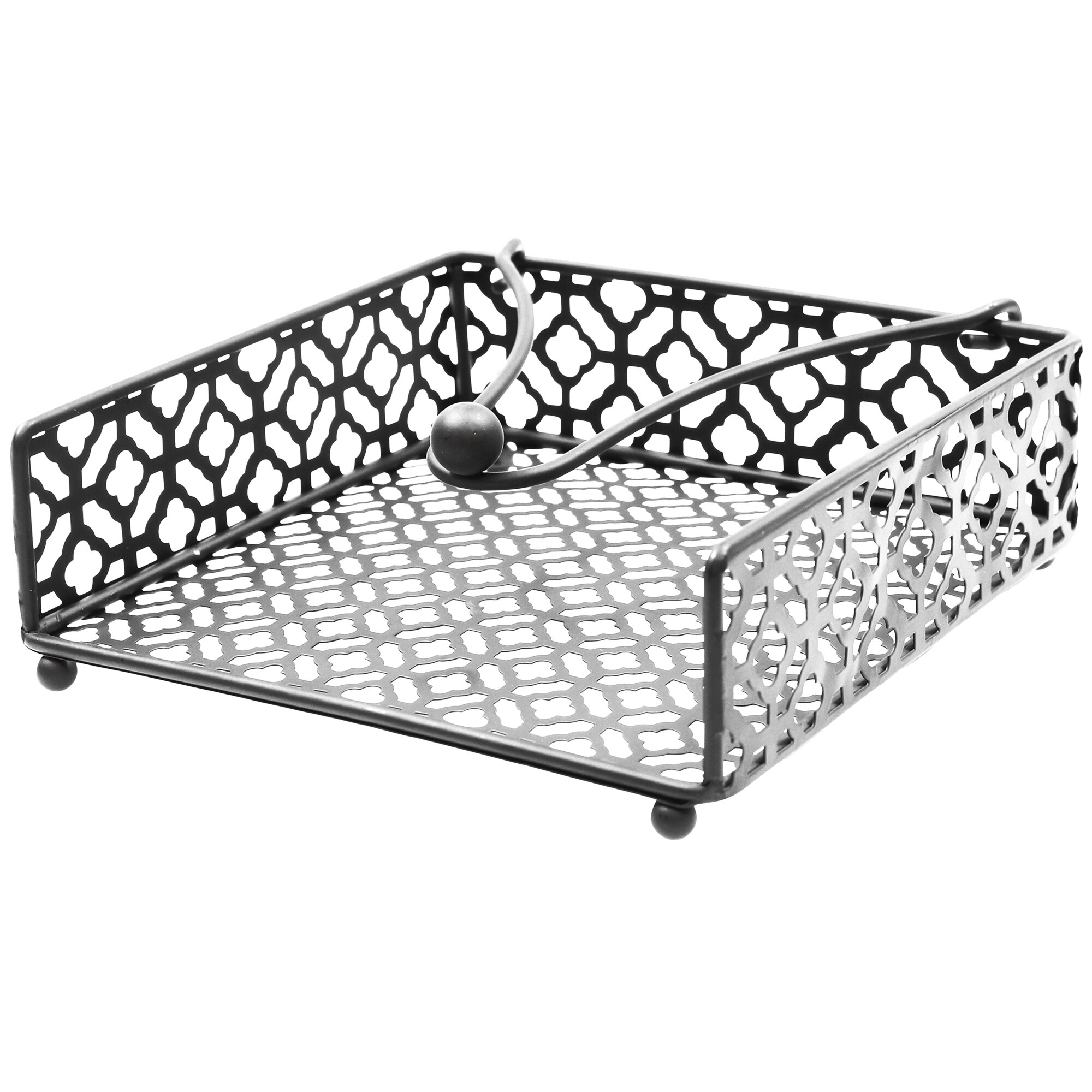 Tablecraft HNH772BK Farmhouse Collection Black Metal Napkin Holder - 7 ...