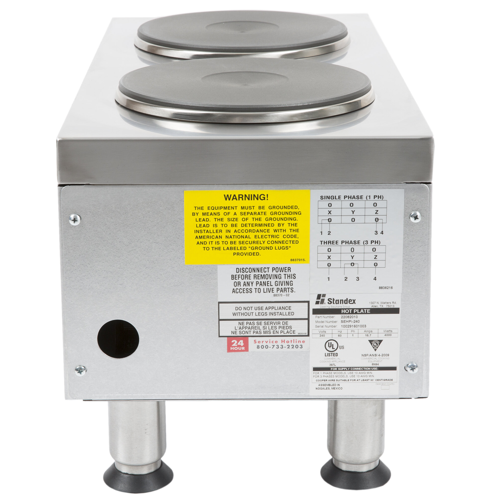 APW Wyott SEHPi Dual Solid Burner Countertop Electric Range 208V