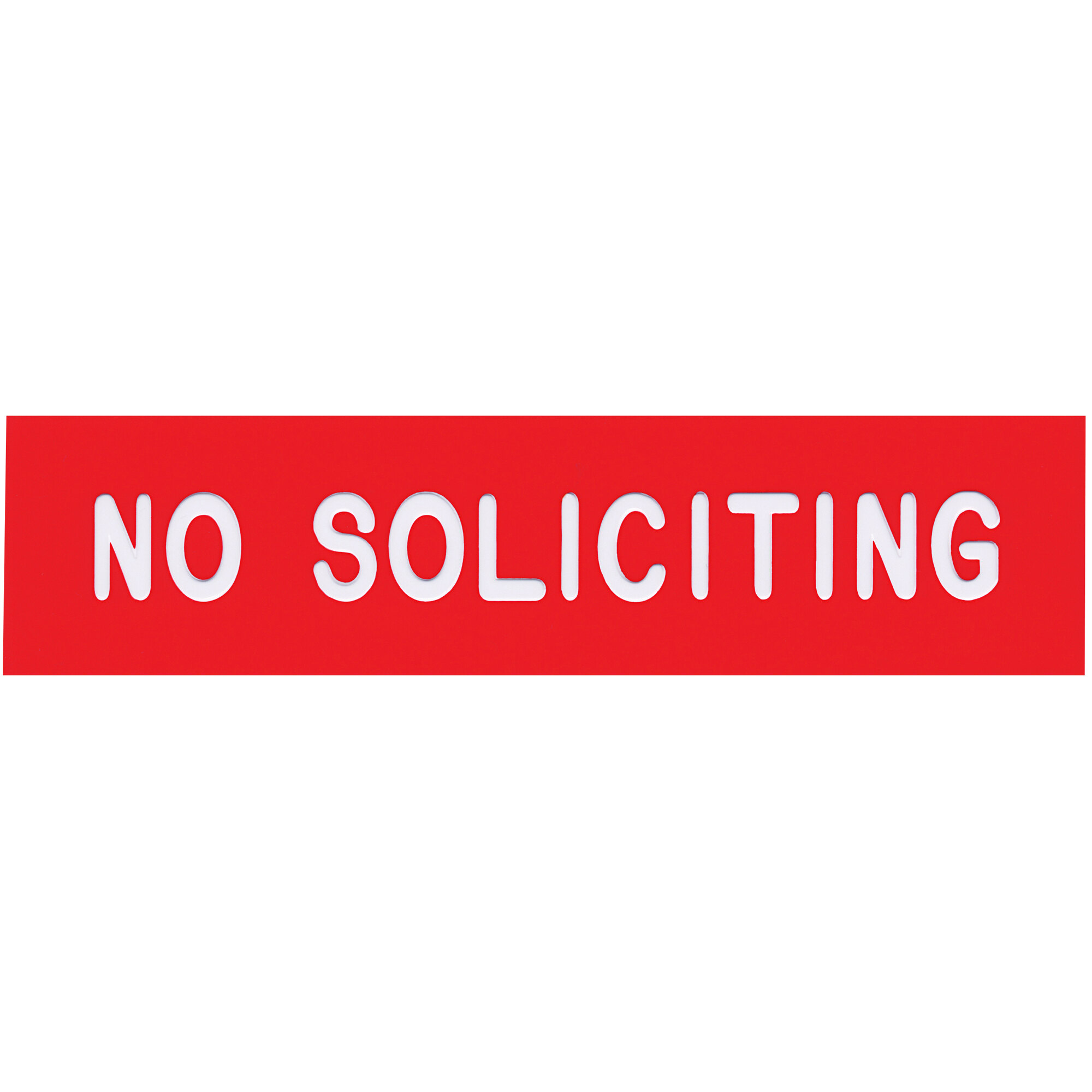 cosco 098001 8 x 2 red white no soliciting sign