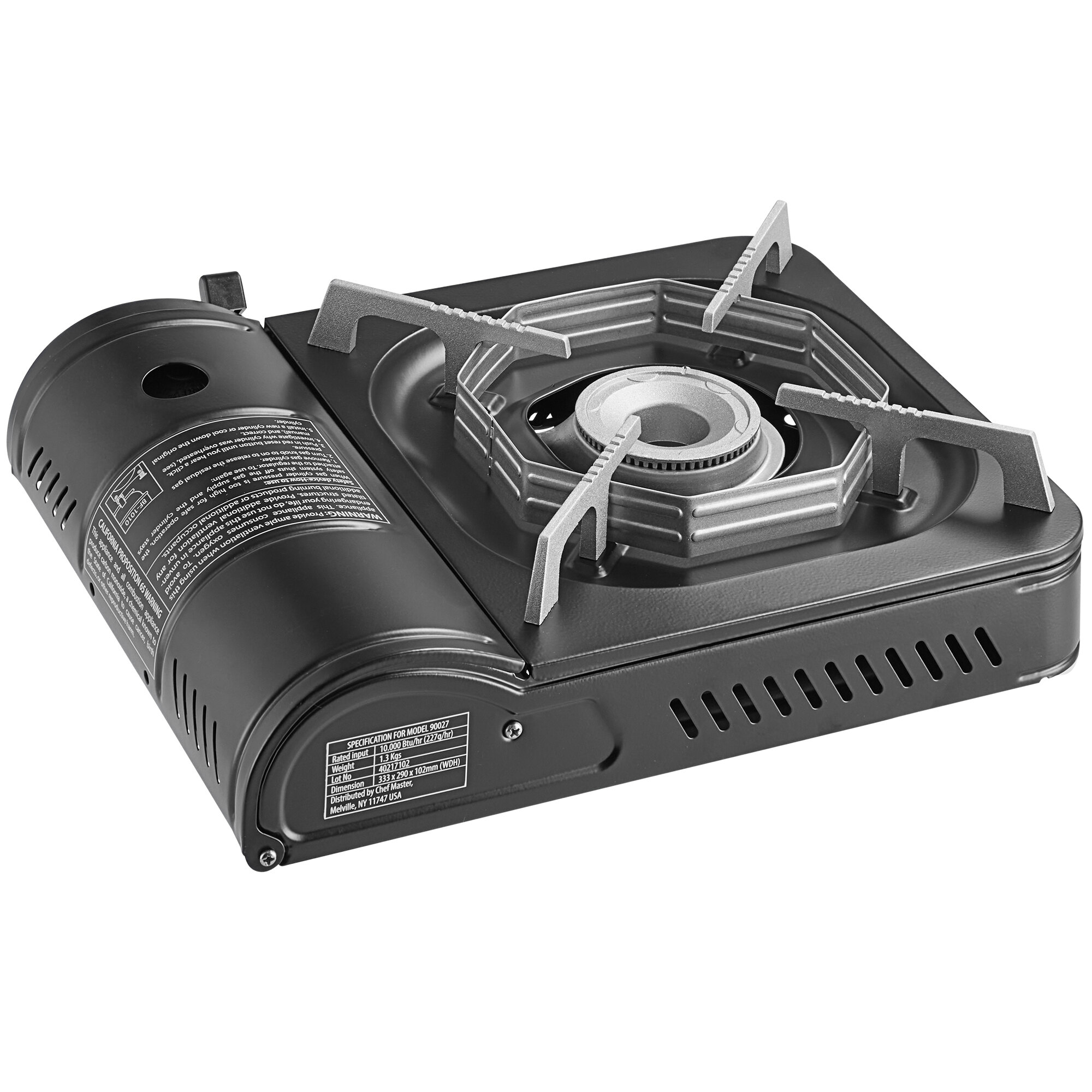 Chef Master 90027 1Burner High Performance Butane Countertop Range / Portable Stove with Wind