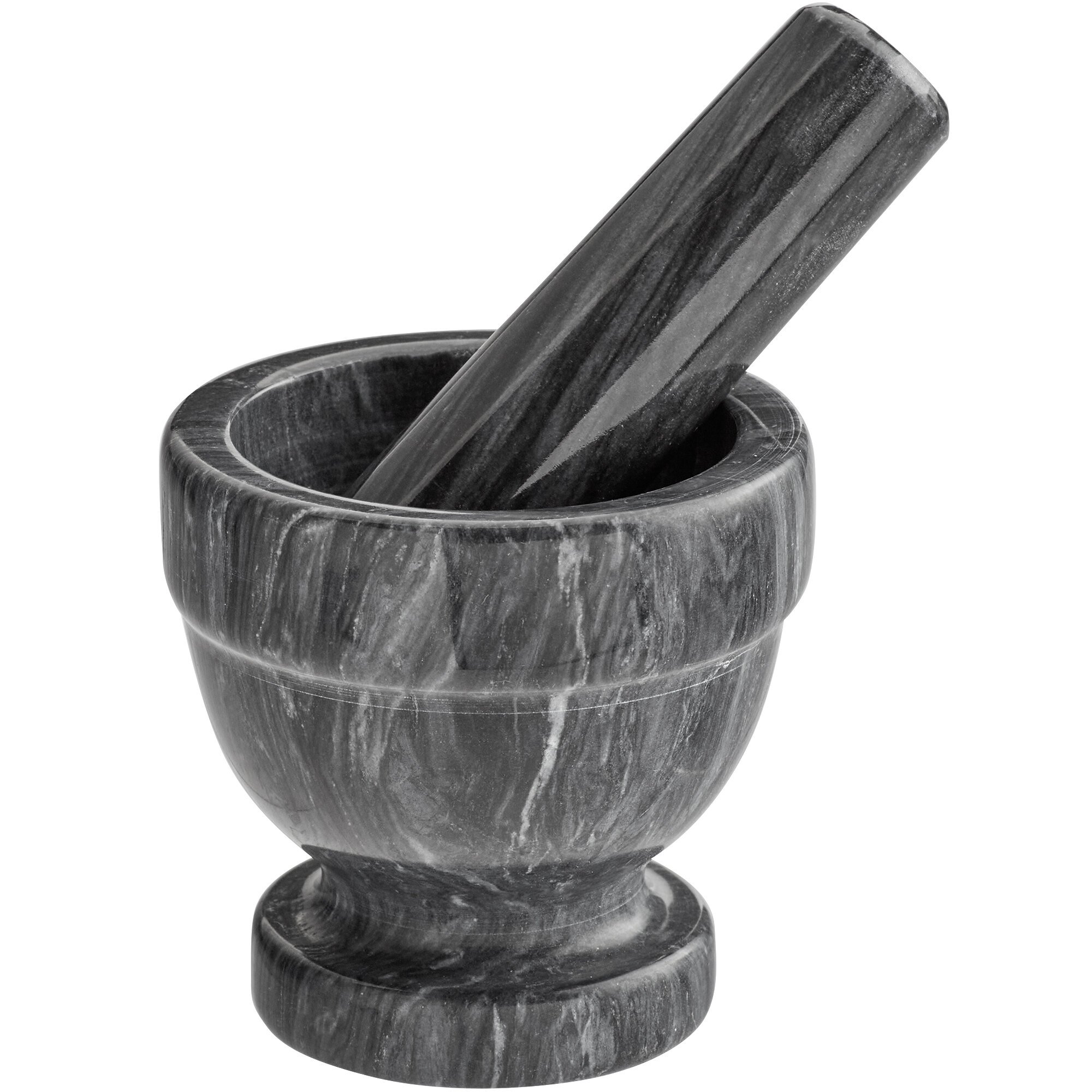 3" Black Marble Mortar and Pestle Set
