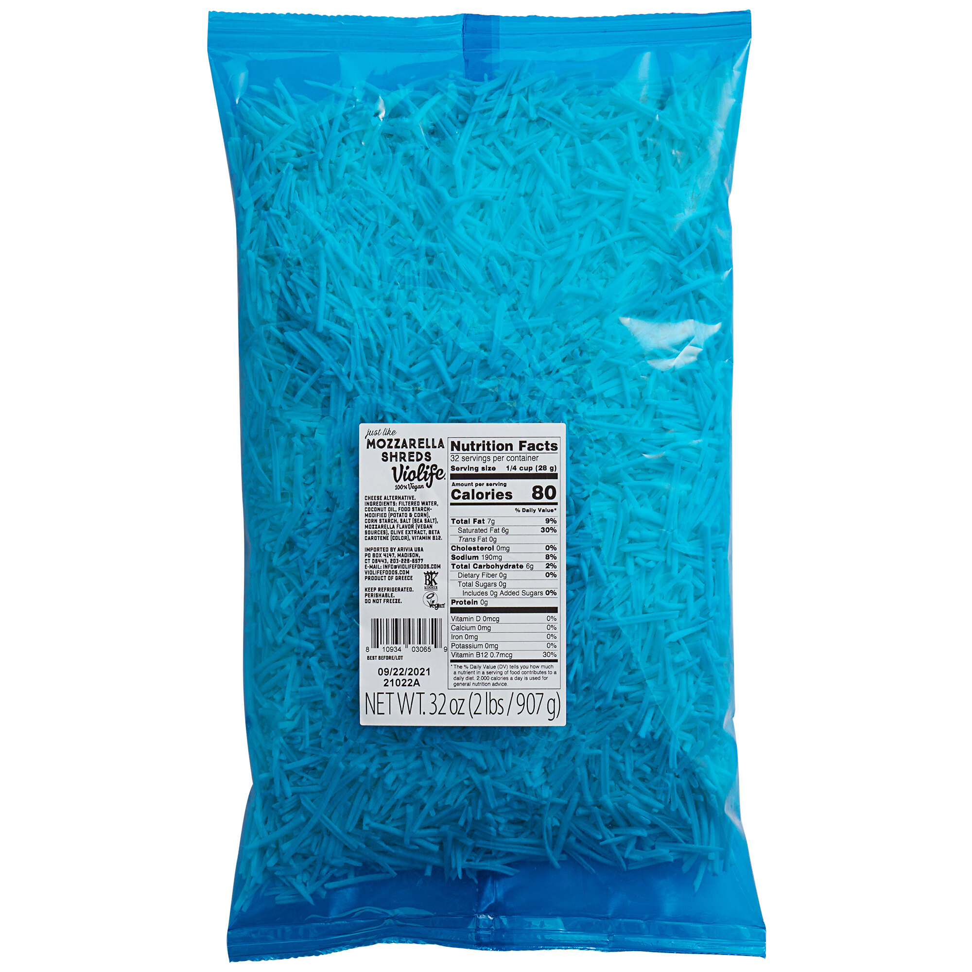Violife Shredded Mozzarella Cheese (2 lb, Vegan) 5/Case