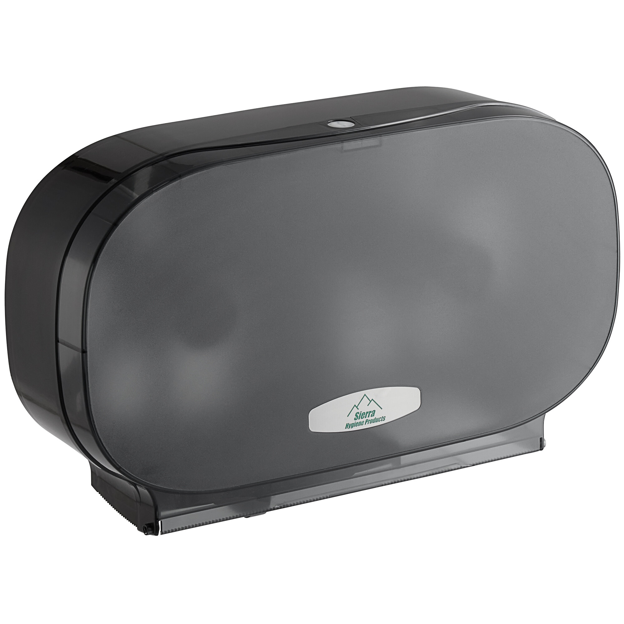 Sierra Hygiene 9" Black Double Roll Jumbo Toilet Tissue Dispenser