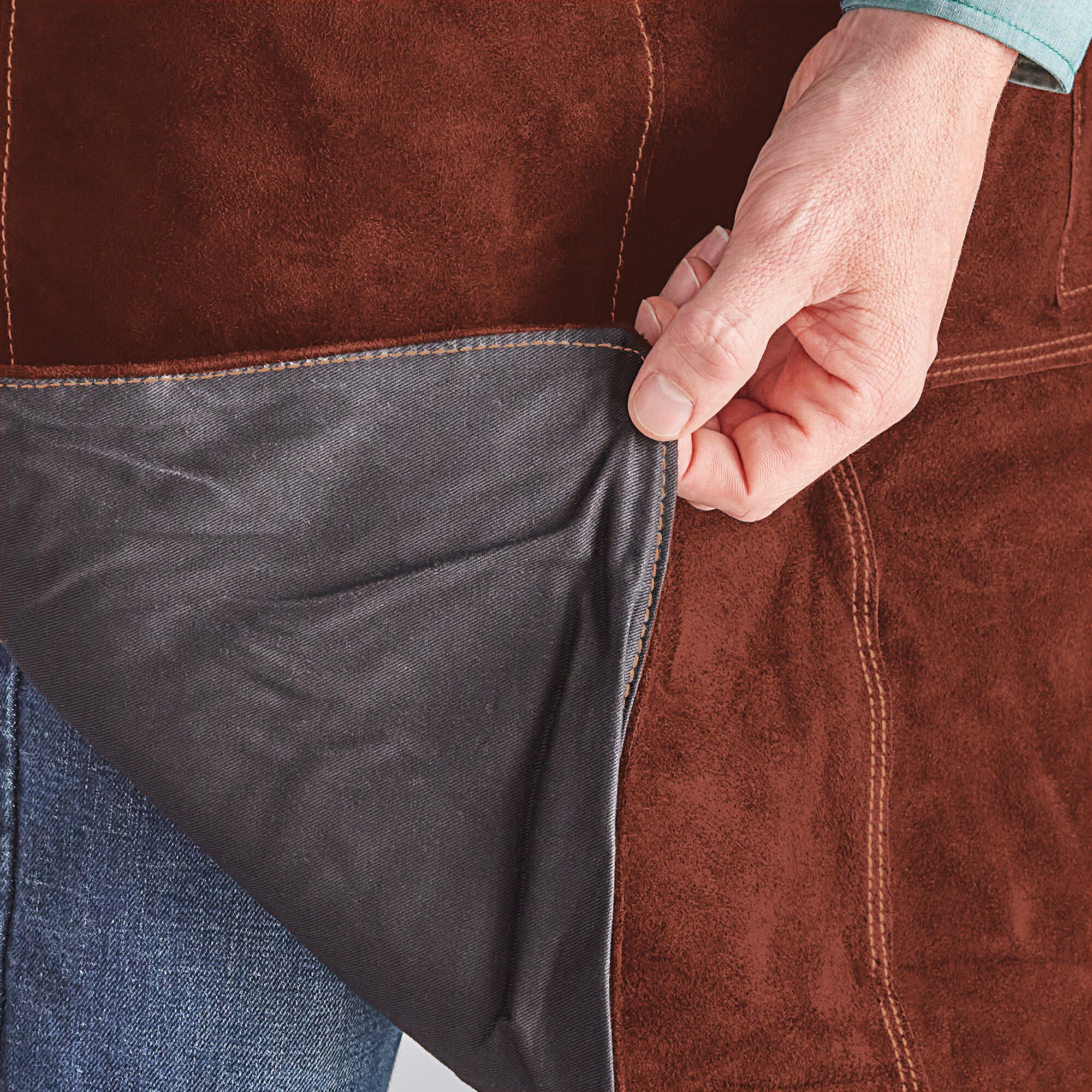 outset leather grill apron
