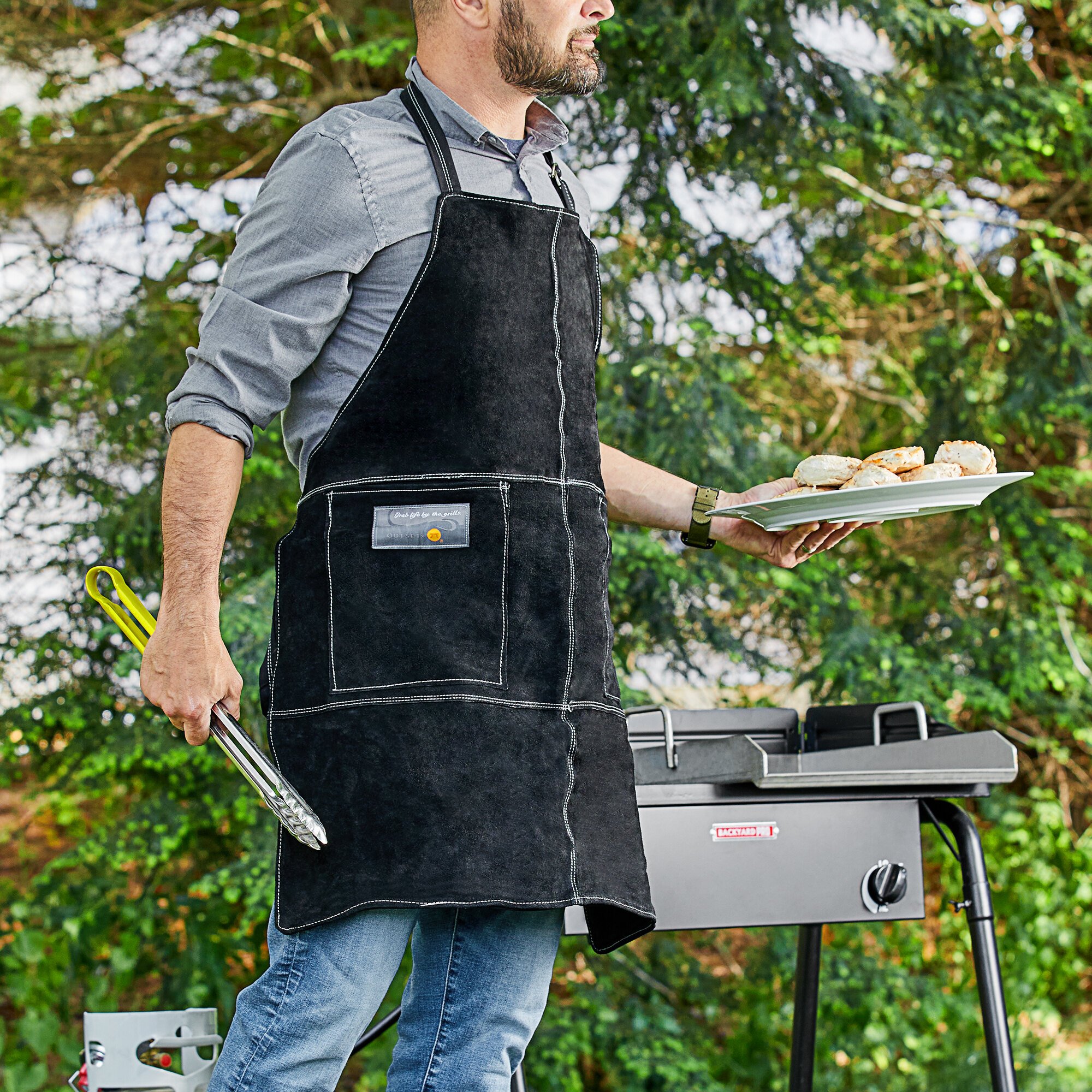 outset leather grill apron outset leather grill apron