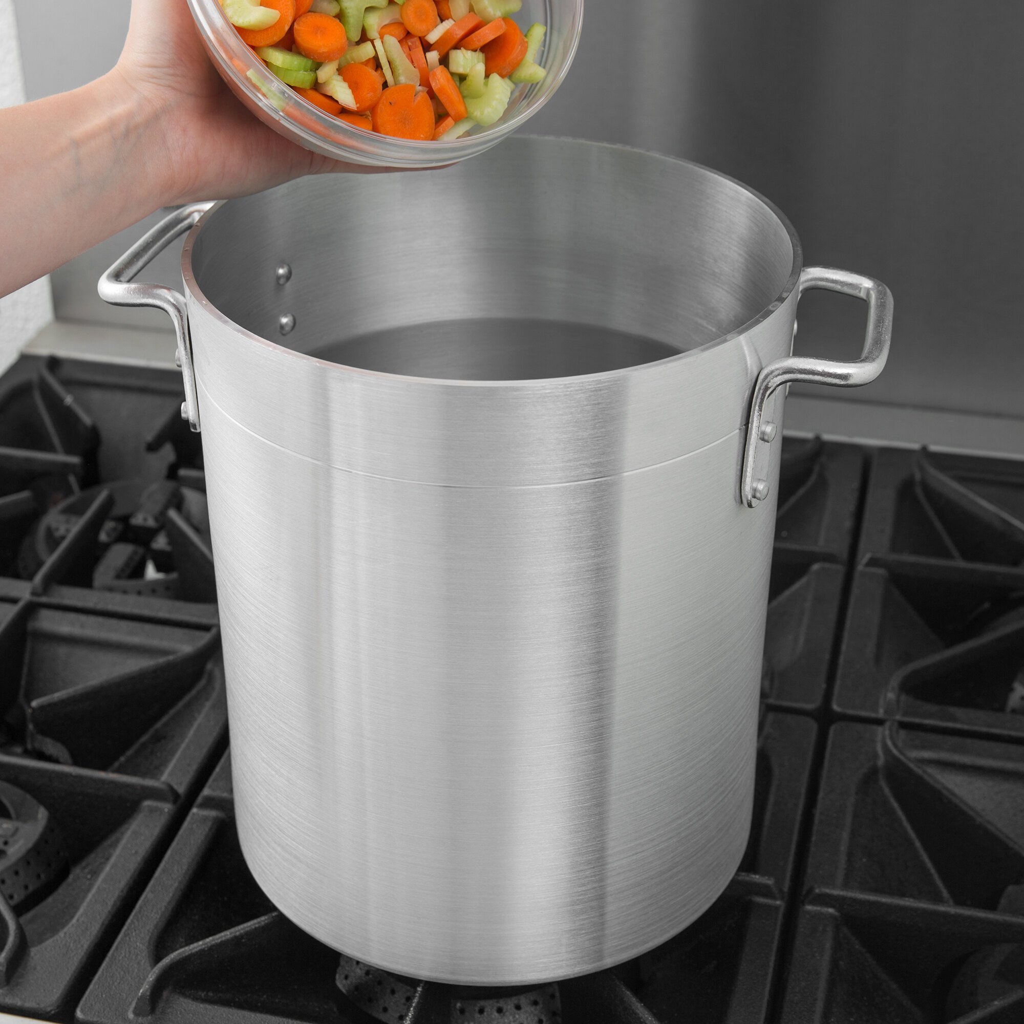 16 Qt. Standard Weight Aluminum Stock Pot