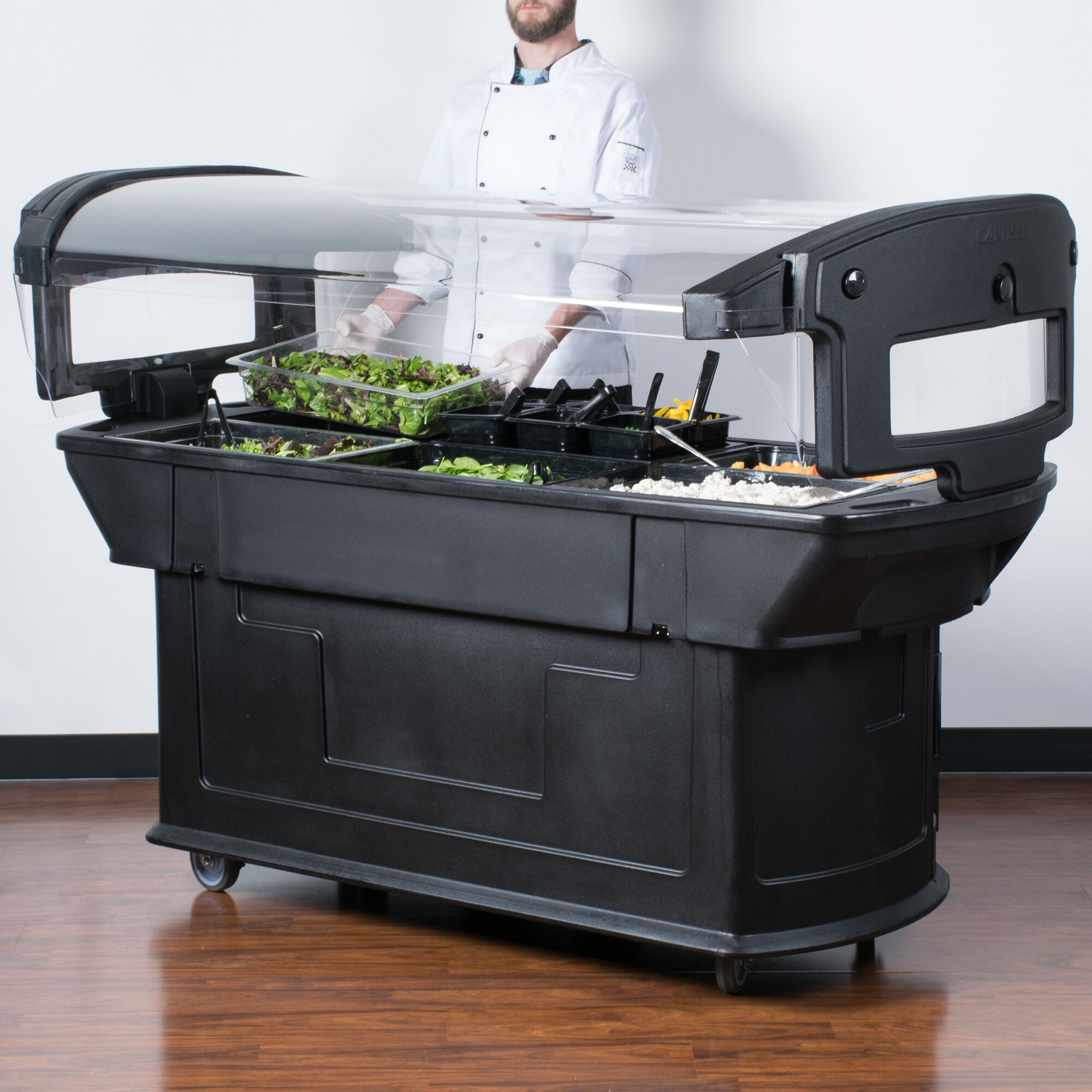 Carlisle 771103 Black 6' Maximizer Portable Food / Salad Bar