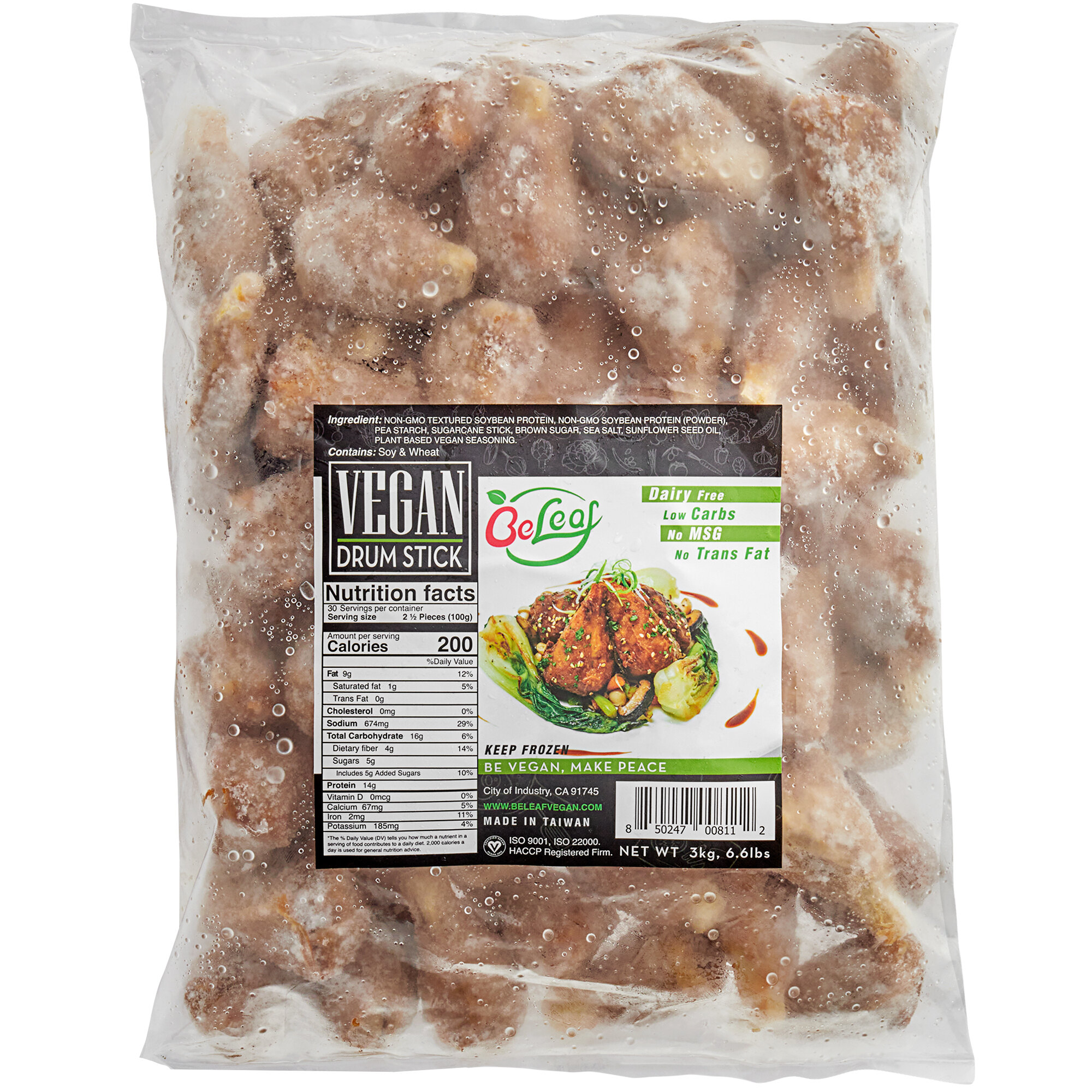 Be Leaf PlantBased Vegan Chicken Wing Drumstick 6.6 lb.