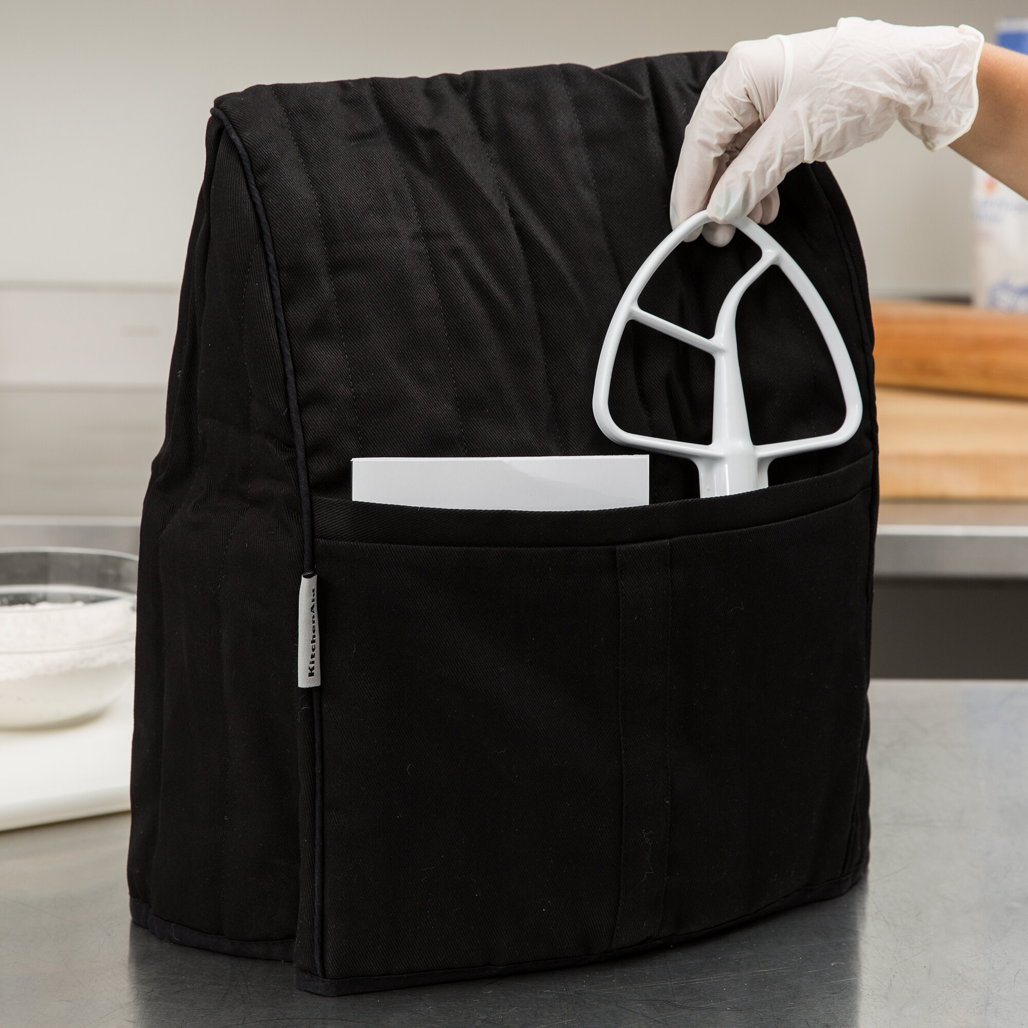 KitchenAid KMCC1OB Onyx Black Quilted Cover for KitchenAid Stand Mixers