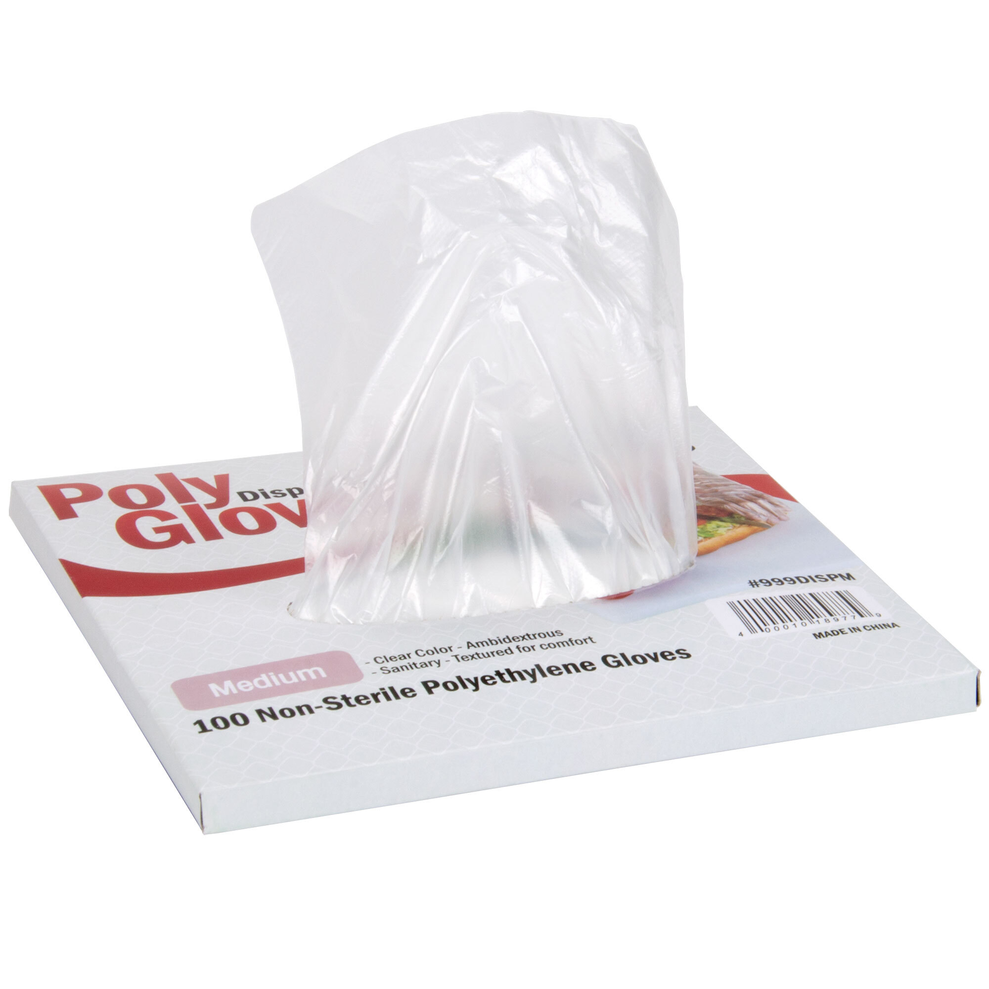 Choice Medium Disposable Food Service Poly Gloves 1000/Box