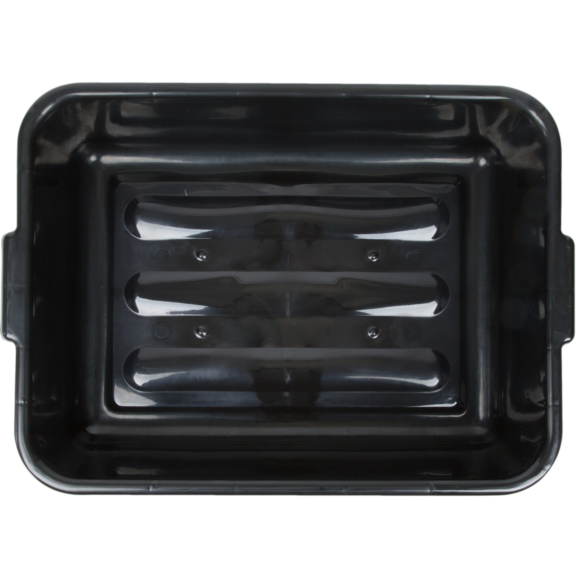 20" x 15" x 5" Black Polyethylene Plastic Bus Tub, Bus Box