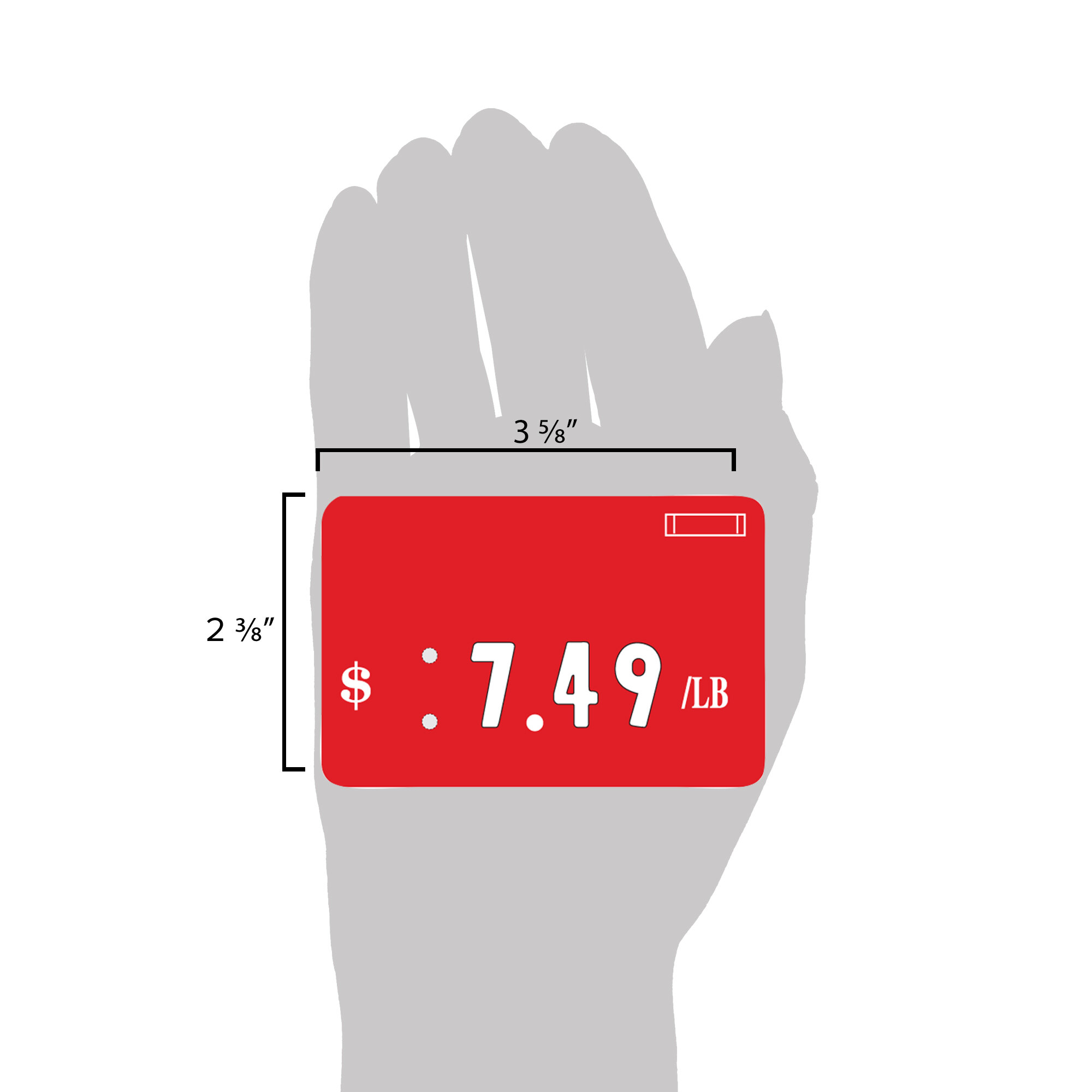 Universal Deli Number Tag Red 25/Pack