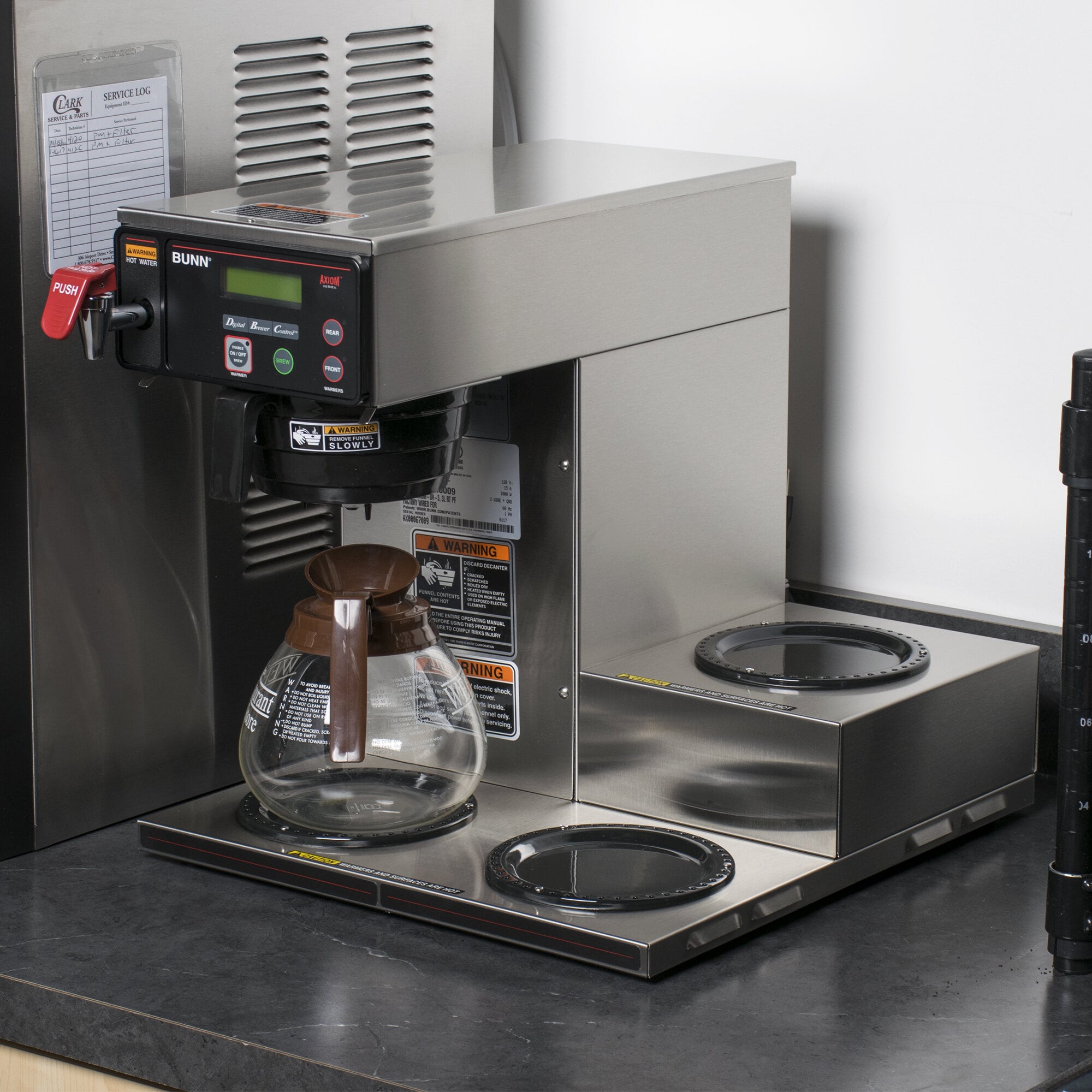 Bunn 38700.0009 Axiom DV3 Automatic Coffee Brewer with 3 Lower Warmers