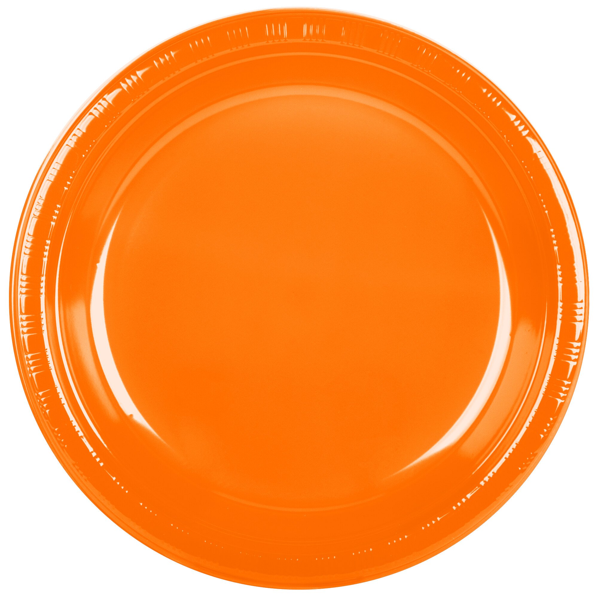 Creative Converting 28191031 10" Sunkissed Orange Plastic Plate 20/Pack