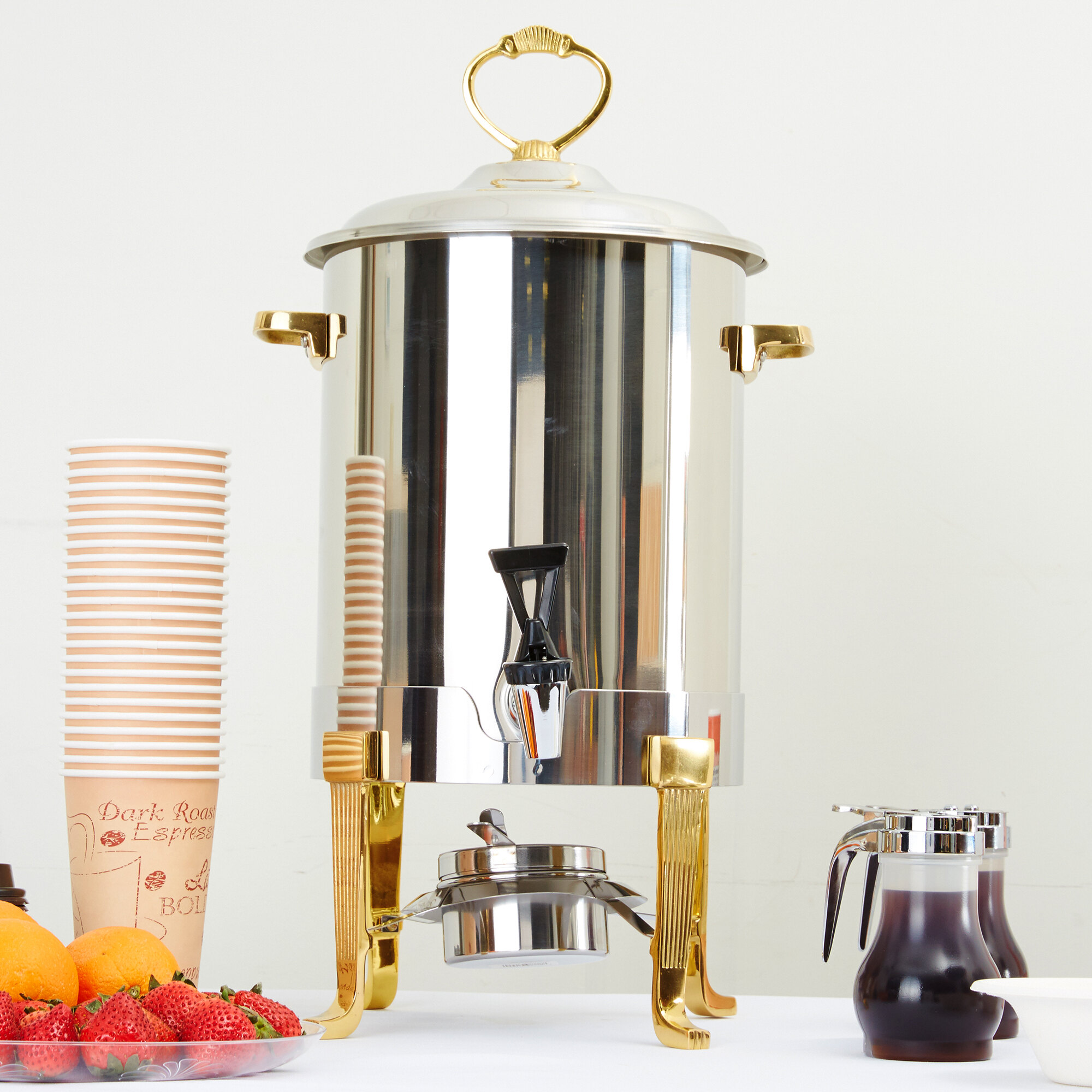 Vollrath 46029 3 Gallon Classic Brass Trim Coffee Urn