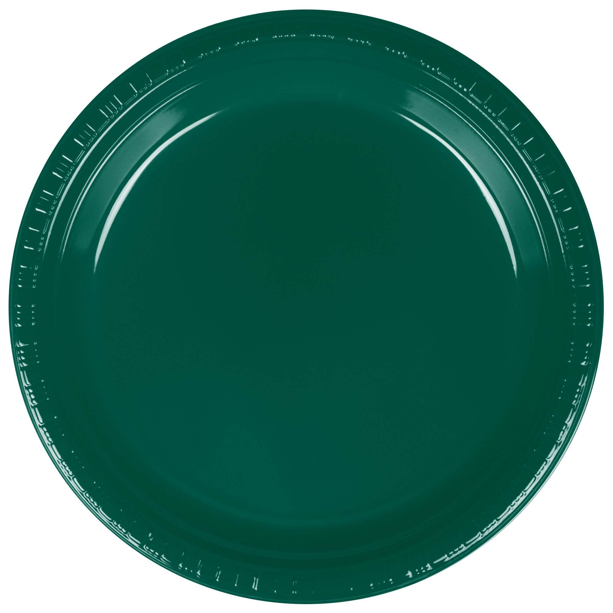 Creative Converting 28312421 9" Hunter Green Plastic Plate 20/Pack
