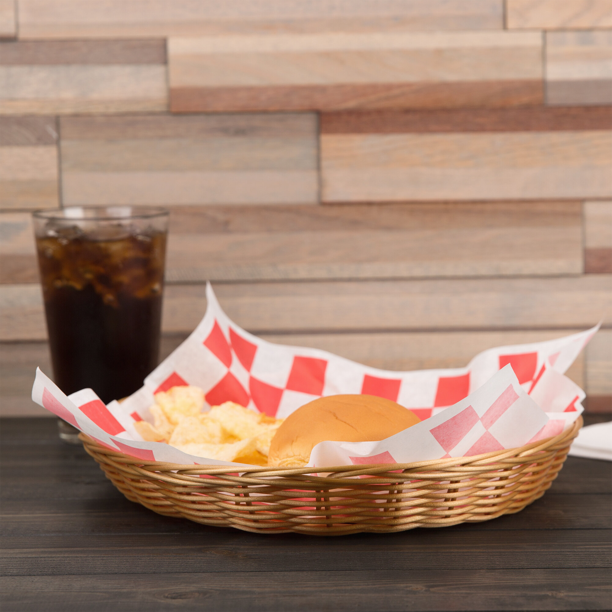 11" x 1 1/2" Round Wicker Bread Basket