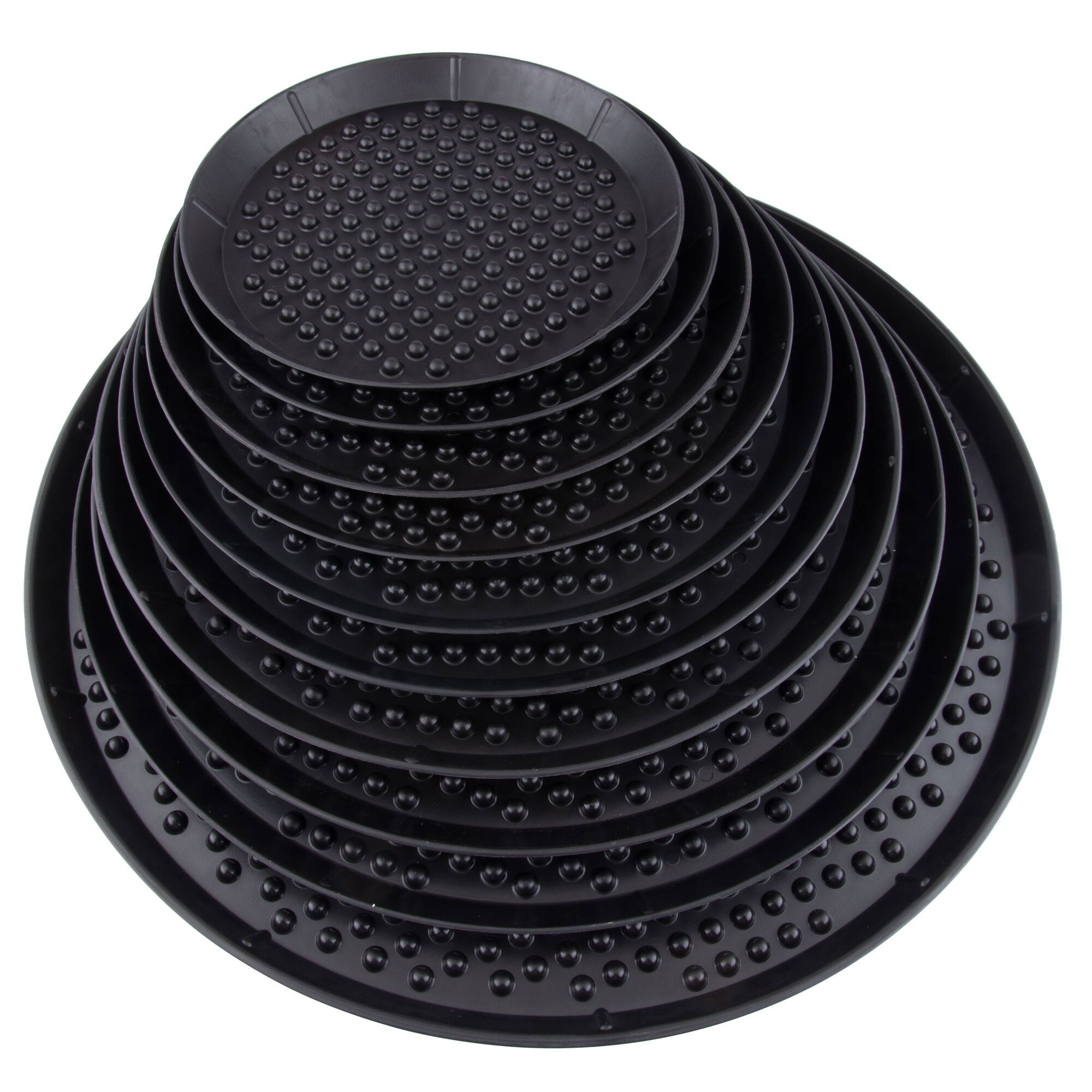 HS Inc. HS1036 15" Charcoal Polypropylene Pizza Pleezer Pizza Tray 12