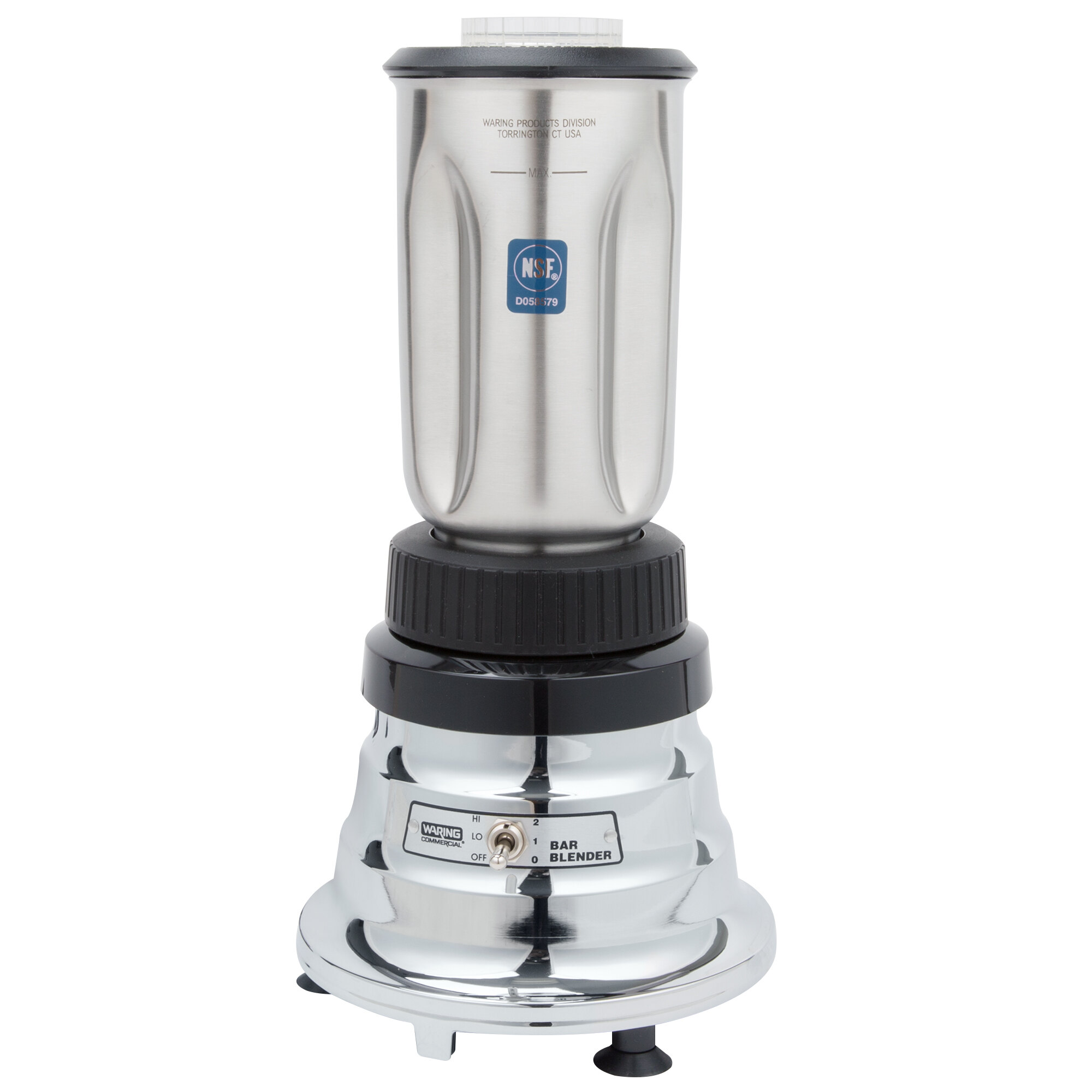 Waring BB160S 2 Speed Commercial Bar Blender with Stainless Steel