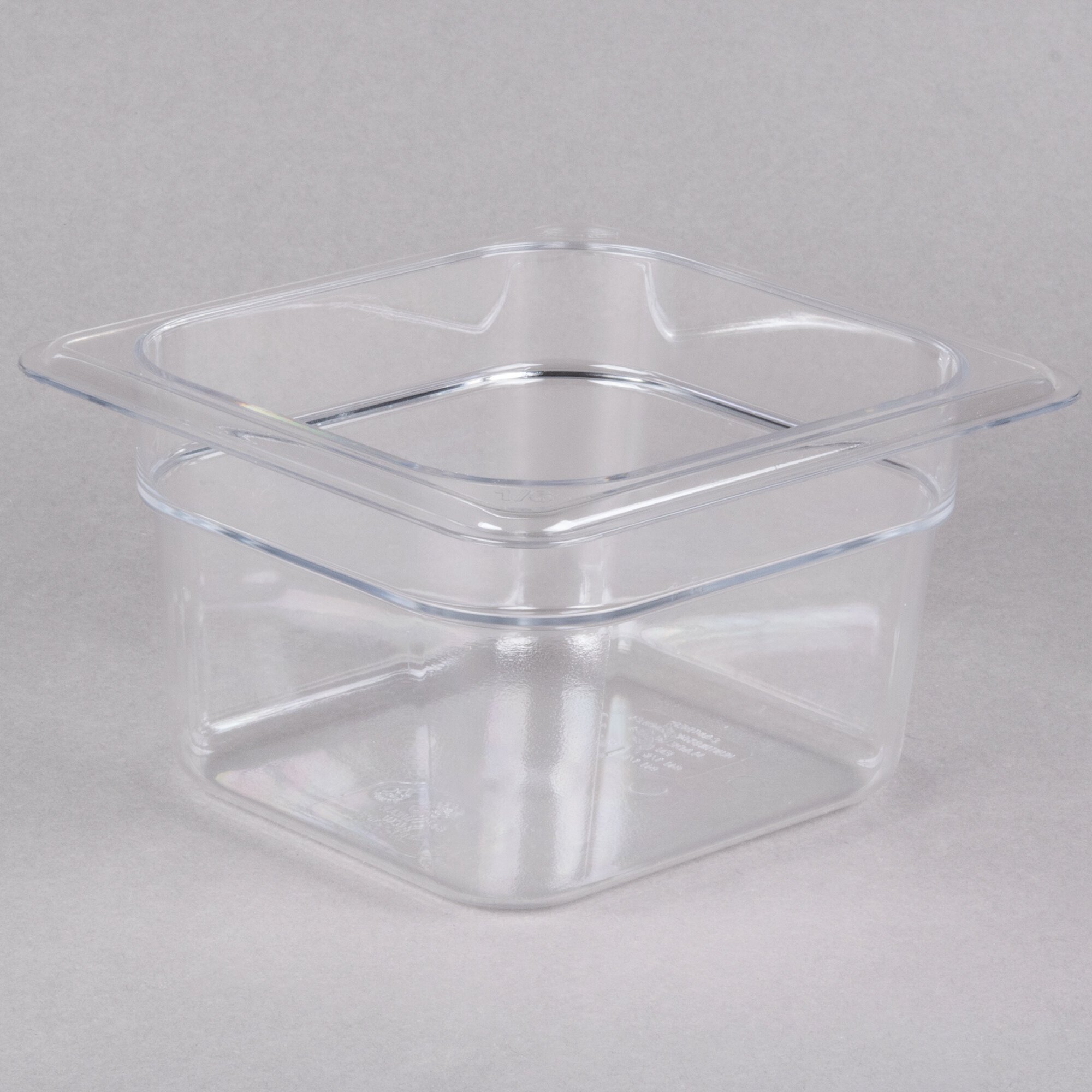 Cambro 64CW135 Camwear 1/6 Size Clear Polycarbonate Food Pan - 4" Deep