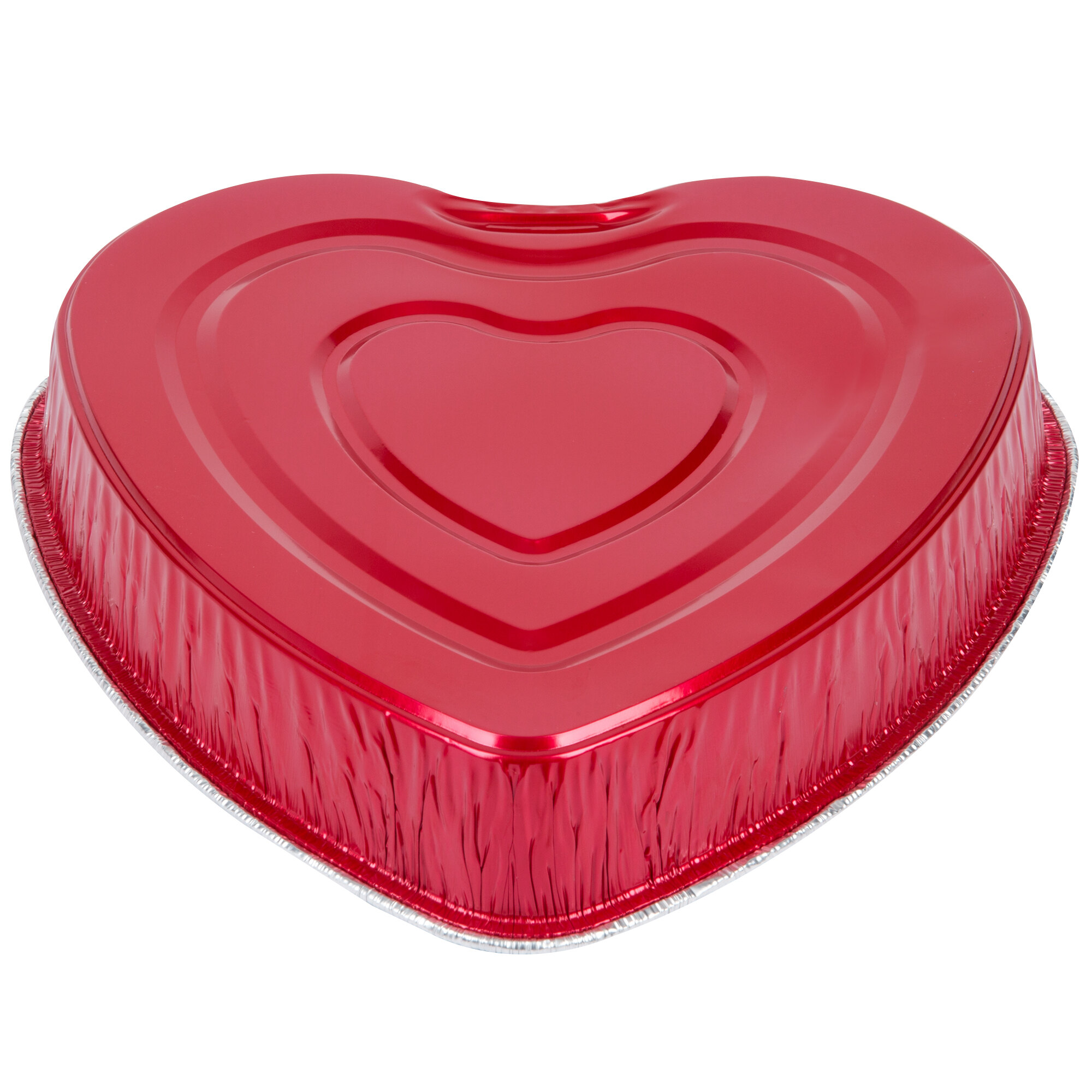 Durable Packaging 9701V Heart Shaped Foil Bake Pan 100/Case