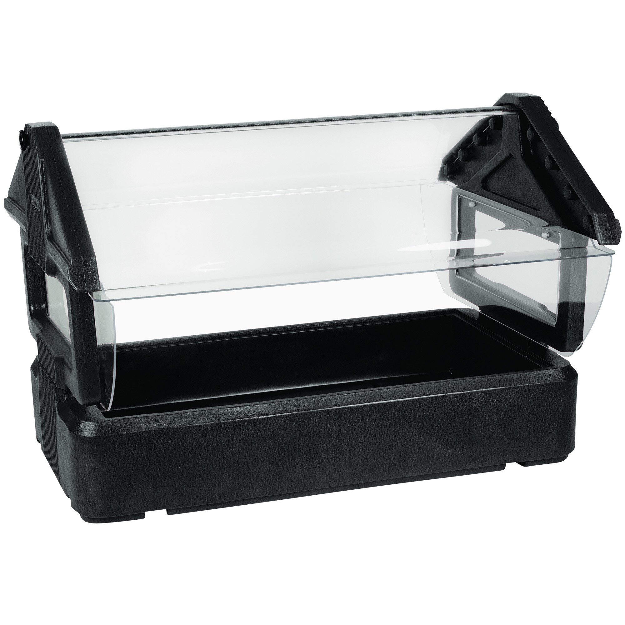 Carlisle 660003 Six Star Black 4' Tabletop Food / Salad Bar with Sneeze