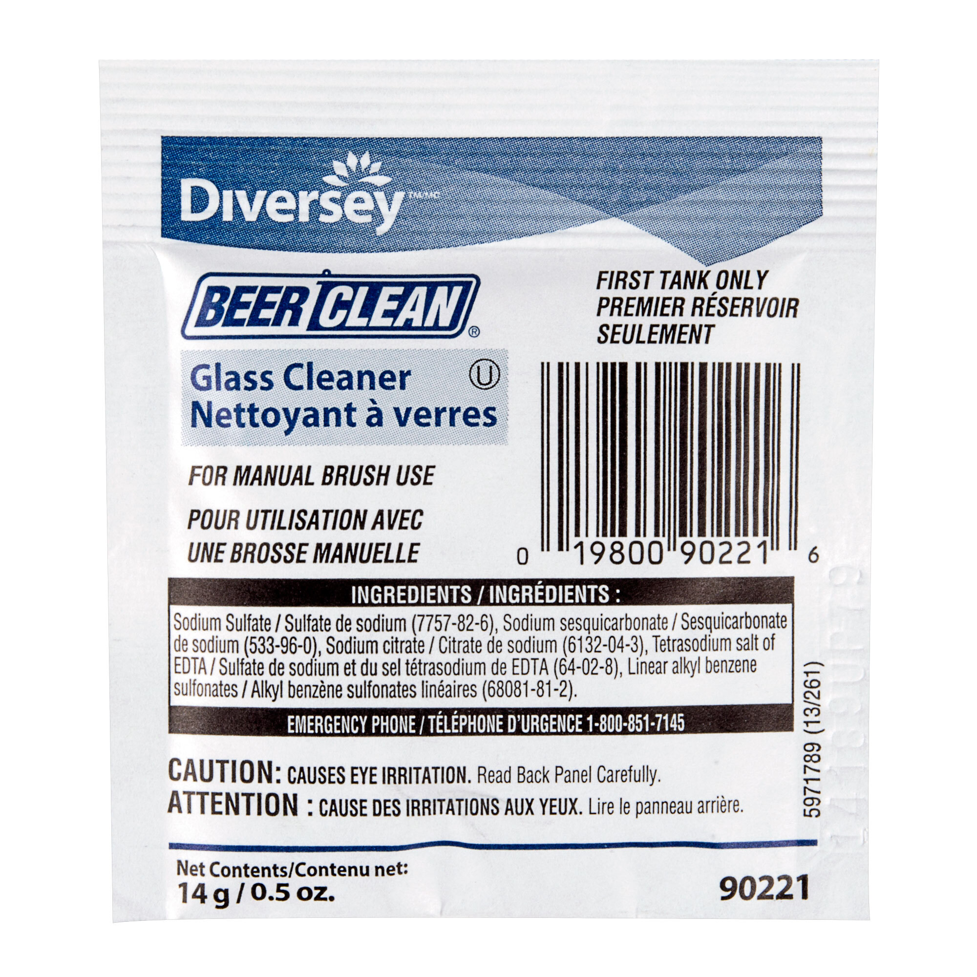 Diversey 990221 Beer Clean Bar Glass Cleaner Regular Formula 0.5 oz