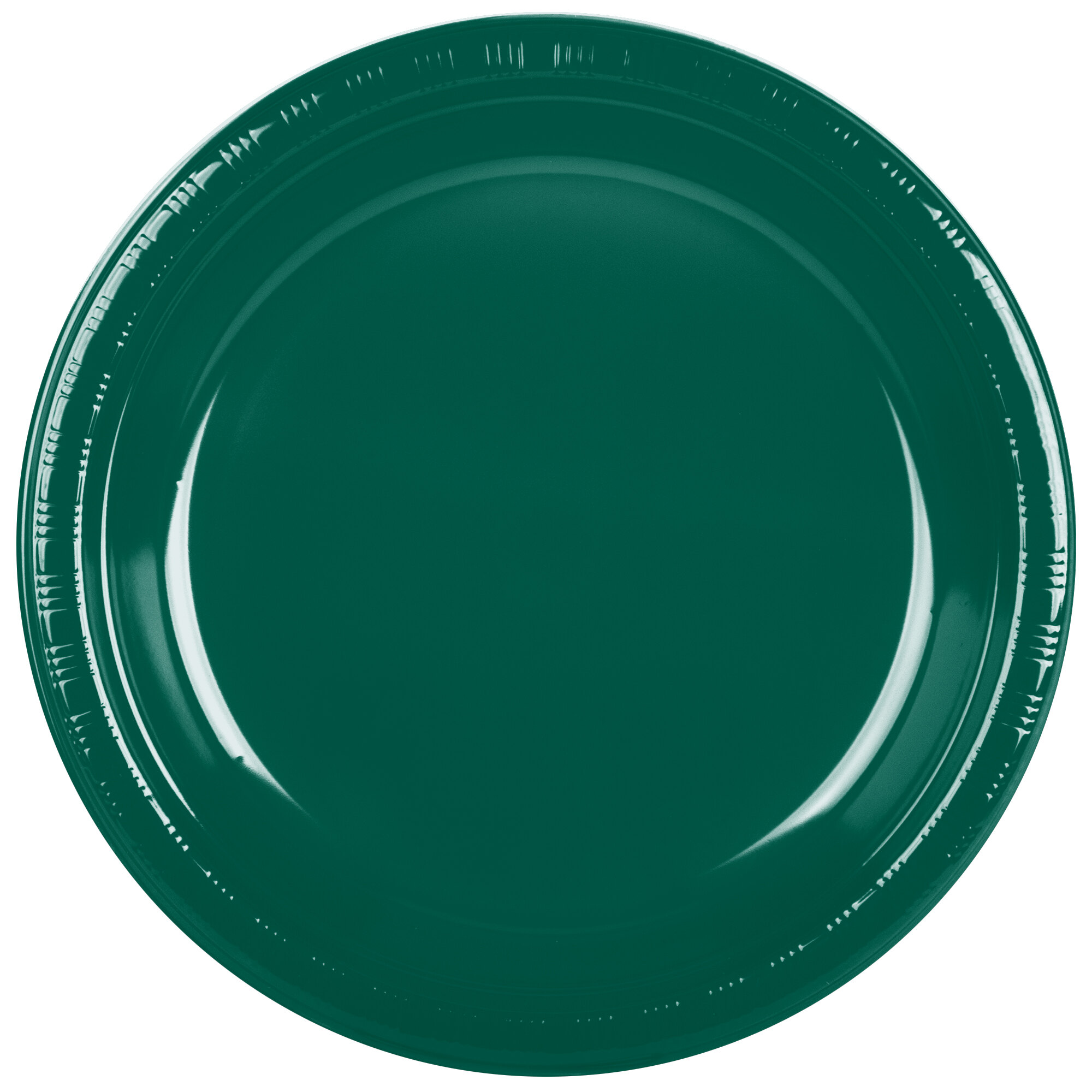 Creative Converting 28312431 10" Hunter Green Plastic Plate 20/Pack