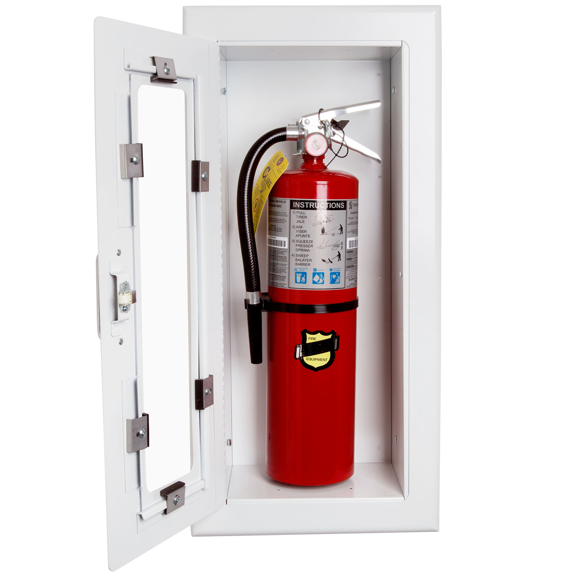 Strike First EL116 ELITE Semi-Recessed Fire Extinguisher Cabinet For 10 ...