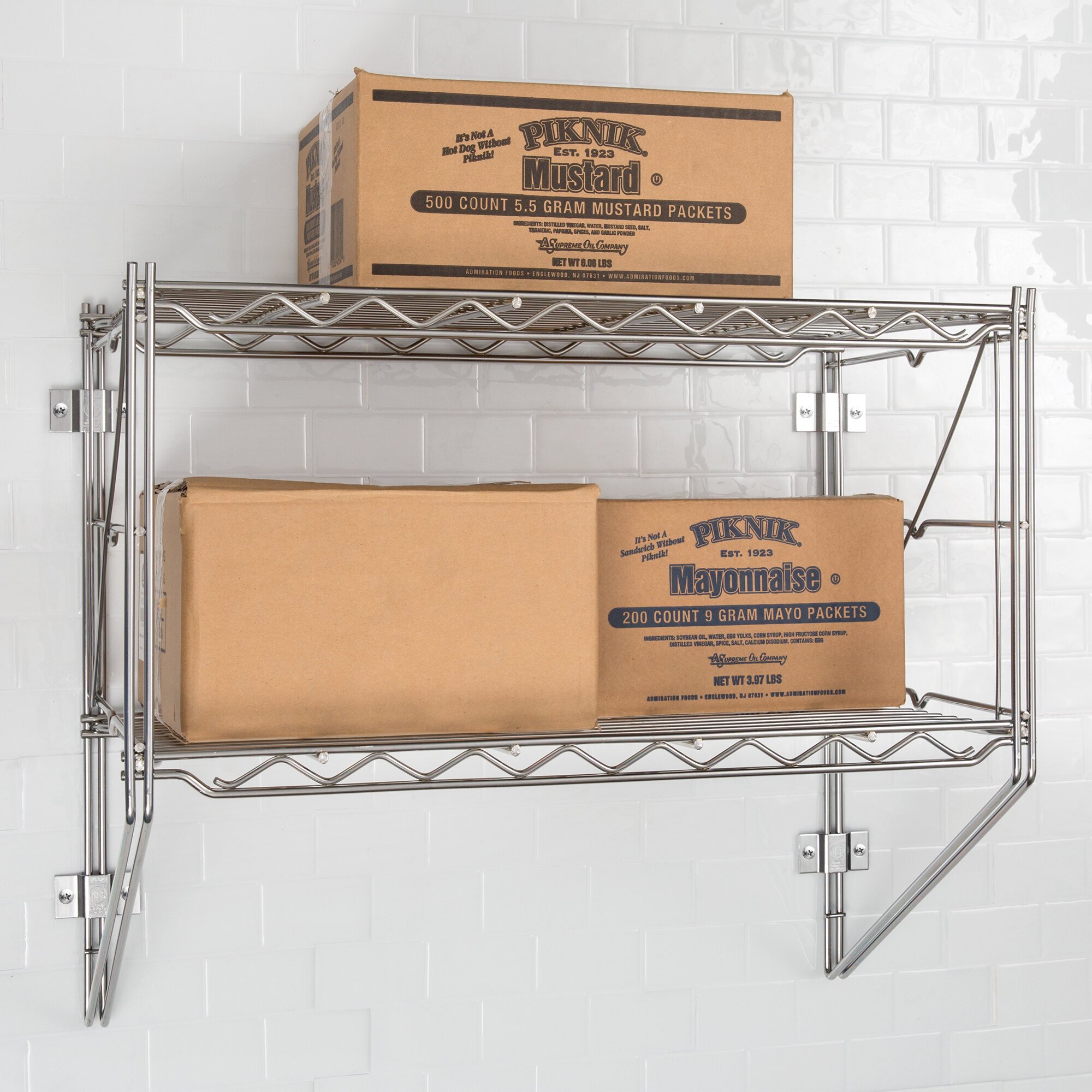 Metro Erecta 12WS12C 12" x 24" Chrome Shelf Wall Kit