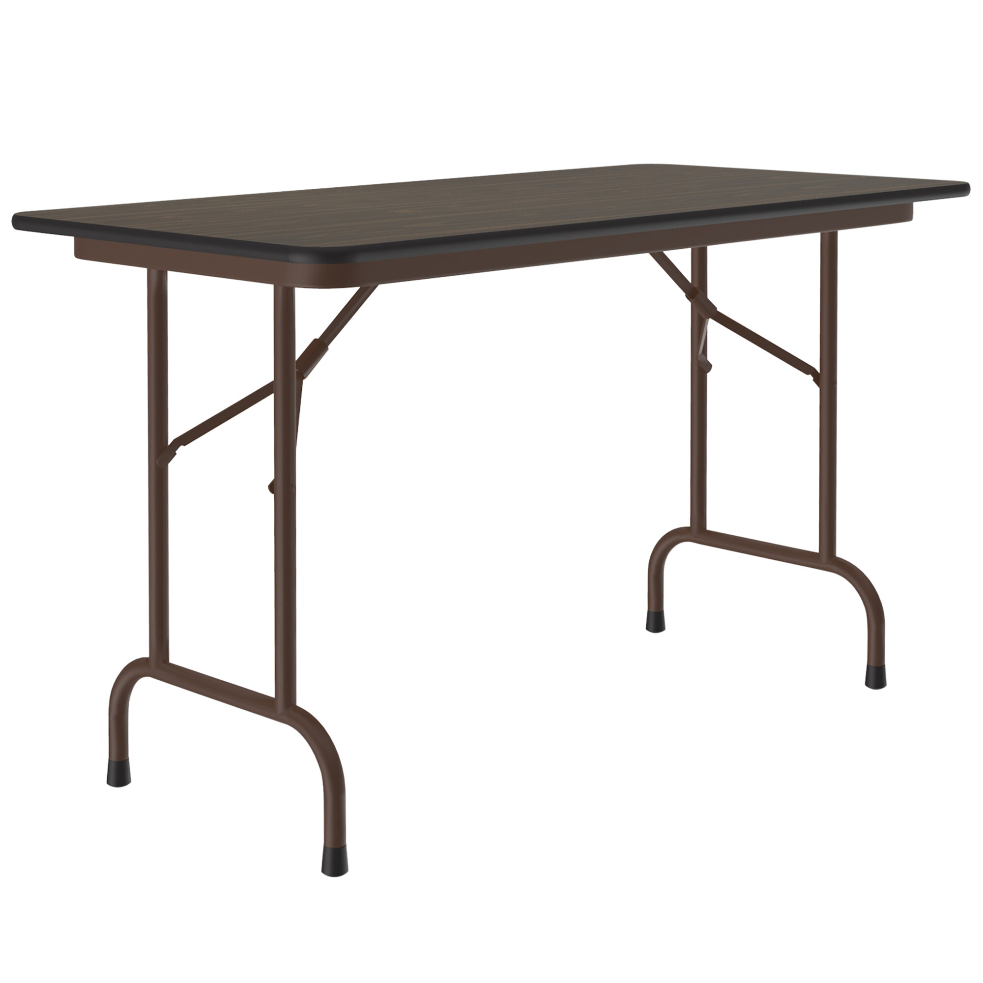 Correll Folding Table, 24" x 48" Melamine Top, Walnut CF2448M