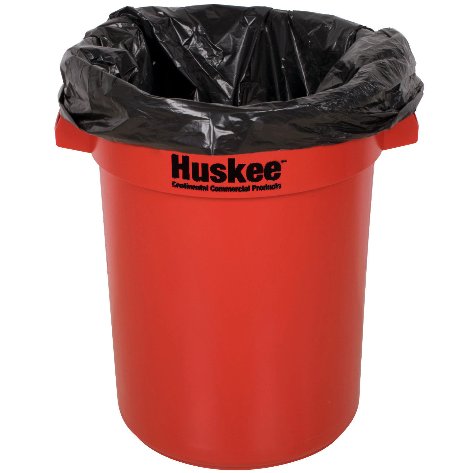 Continental 3200RD Huskee 32 Gallon Red Round Trash Can