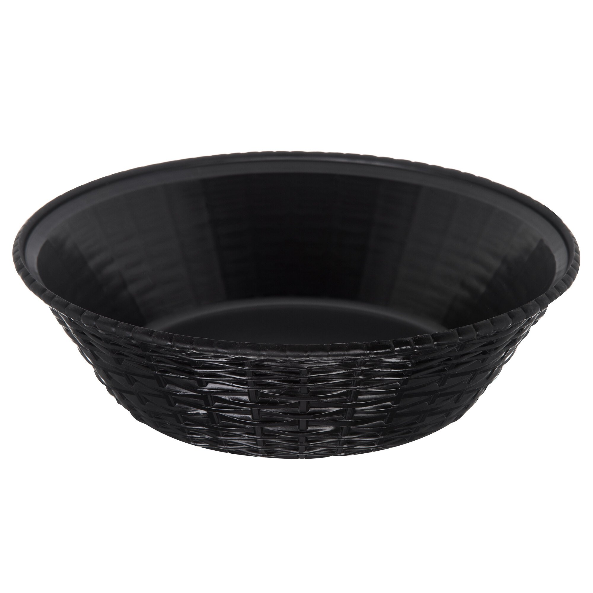 Carlisle 652403 WeaveWear Black Round Plastic Serving Basket 9" 12/Case