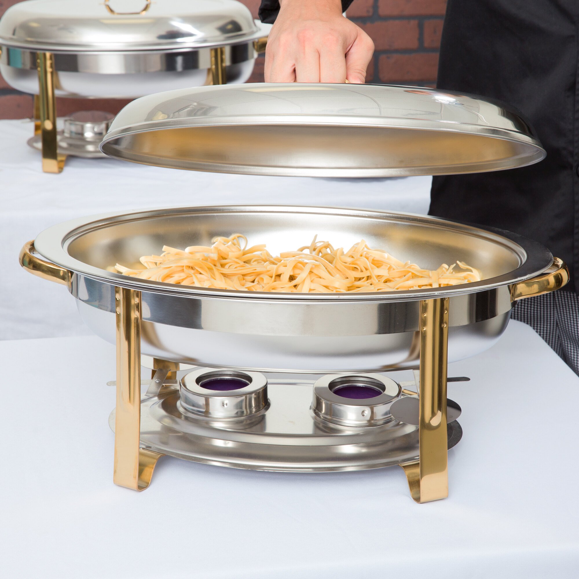 6 Qt. Chafing Dish with Gold Accent staurantStore