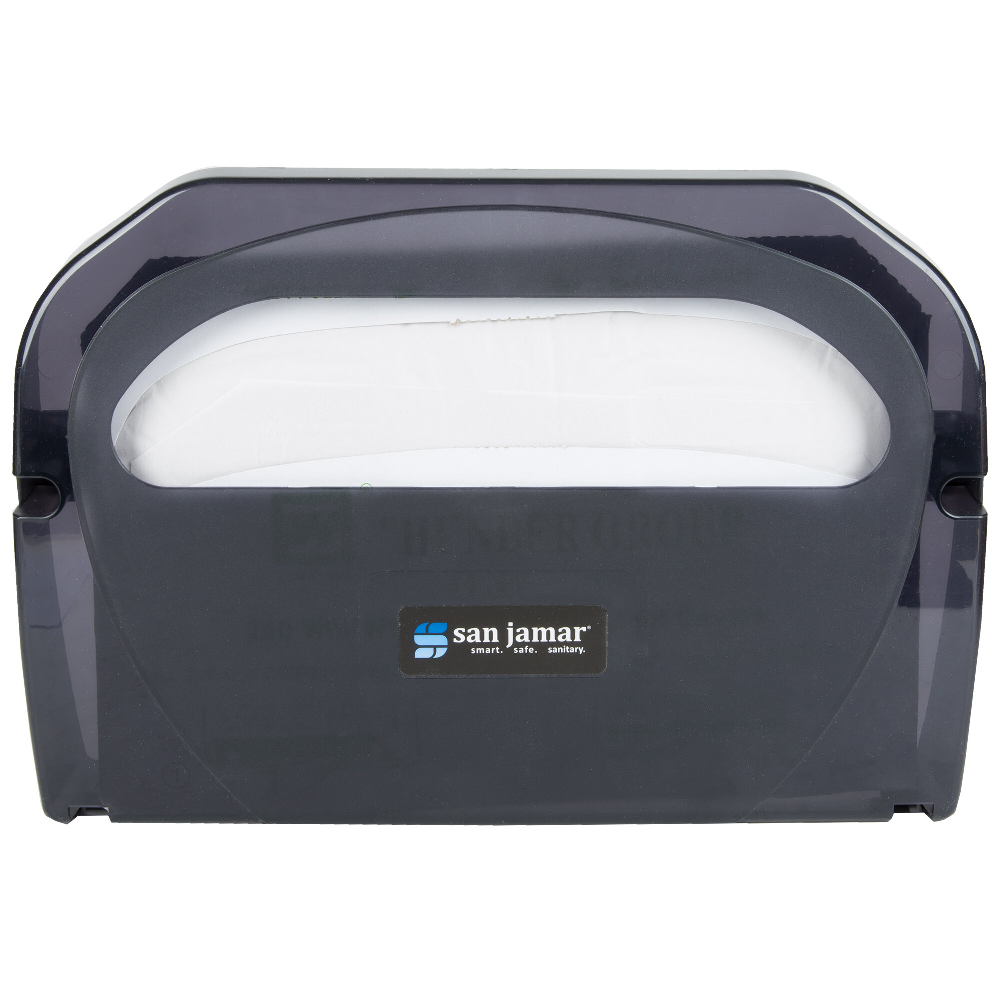 San Jamar TS510TBK Toilet Seat Cover Dispenser Black Pearl