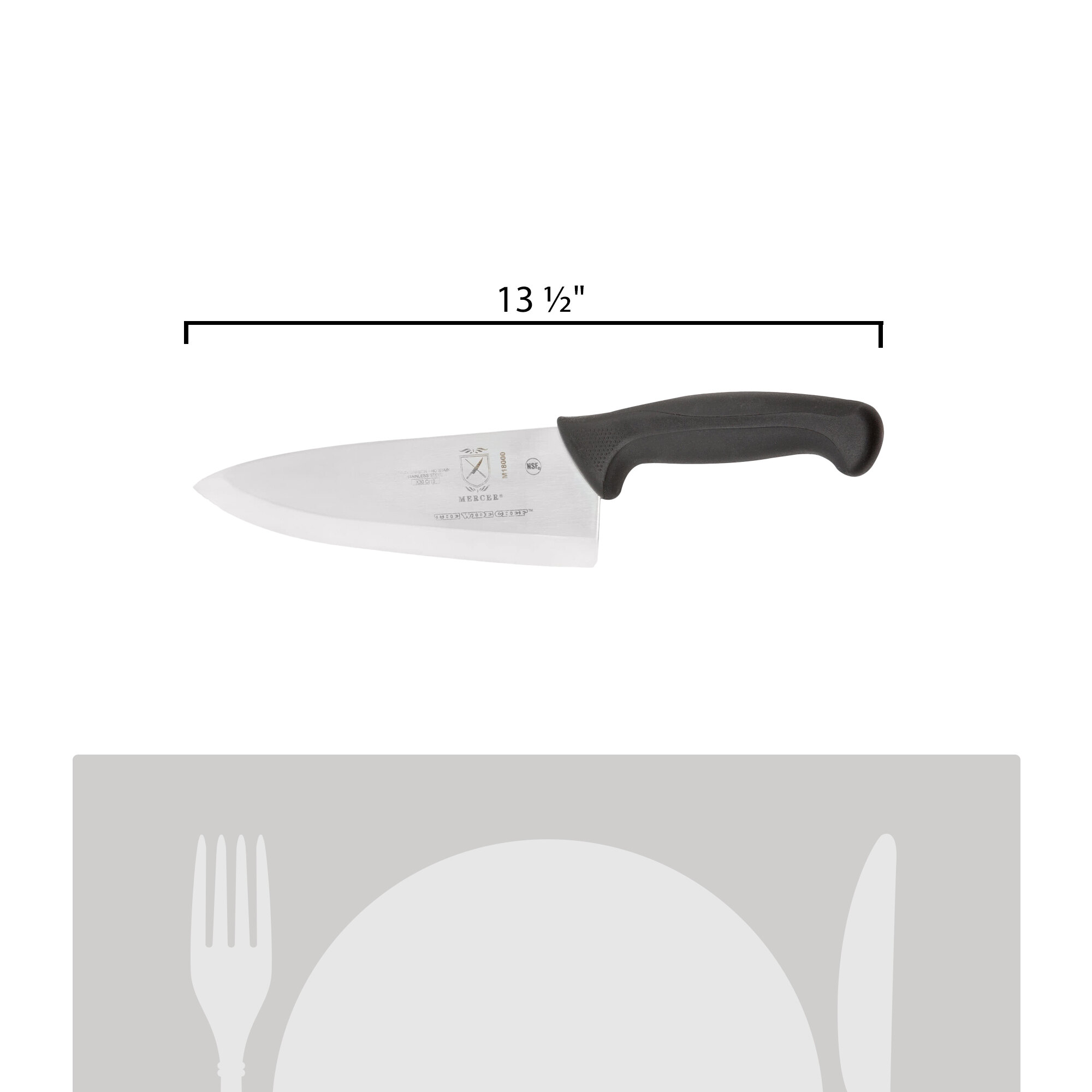 Mercer Culinary M18000 Millennia® 8" "The Wide Chef" Chef Knife