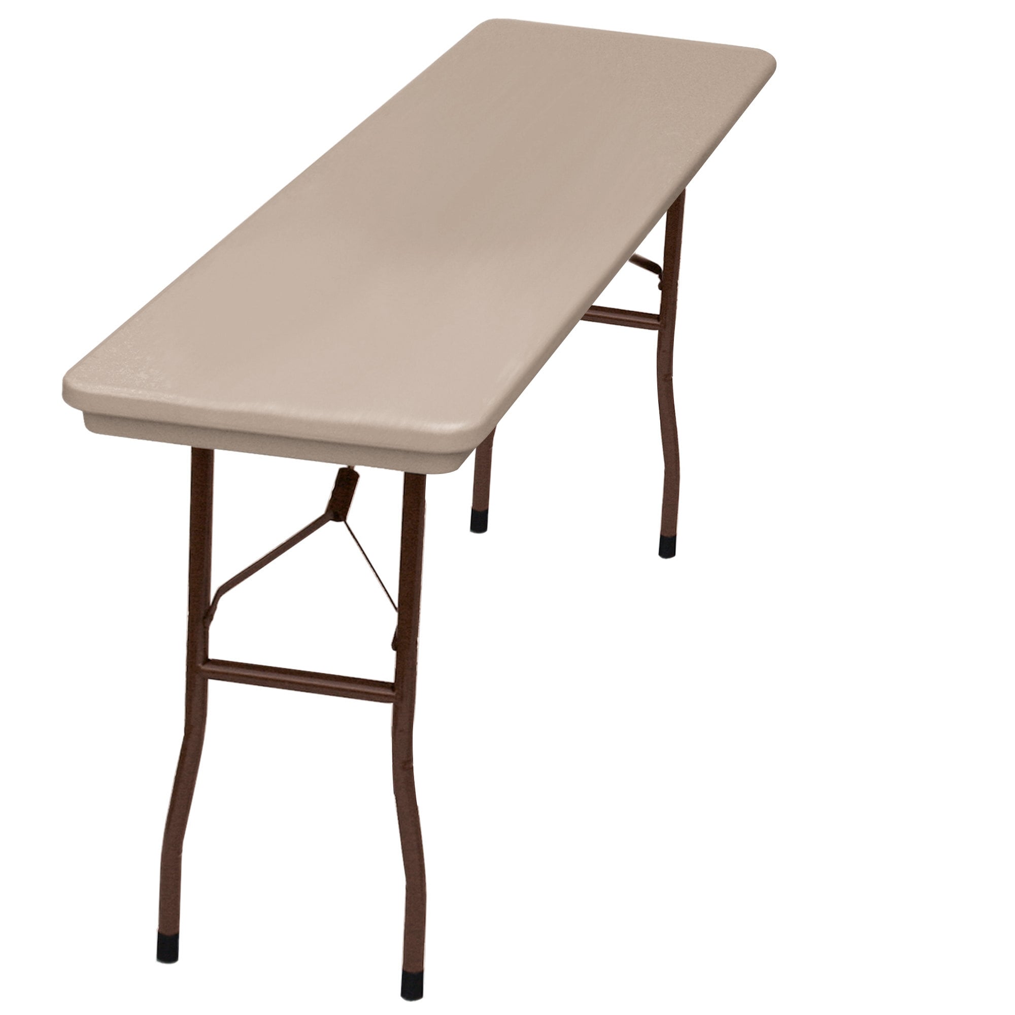 Correll Folding Table, 18" x 72" TamperResistant Plastic, Mocha