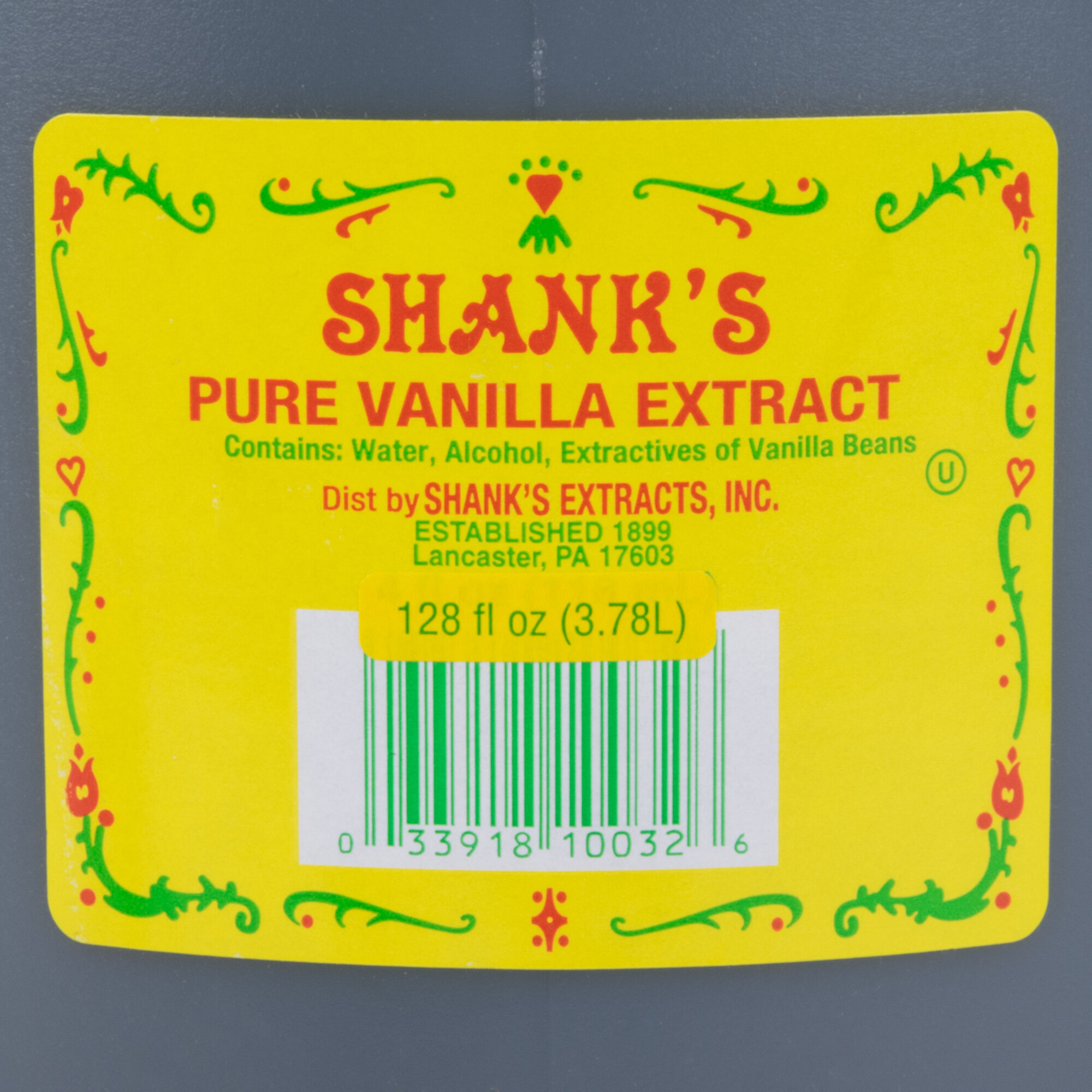 Shank's 1Gallon Pure Vanilla Extract (Premium)
