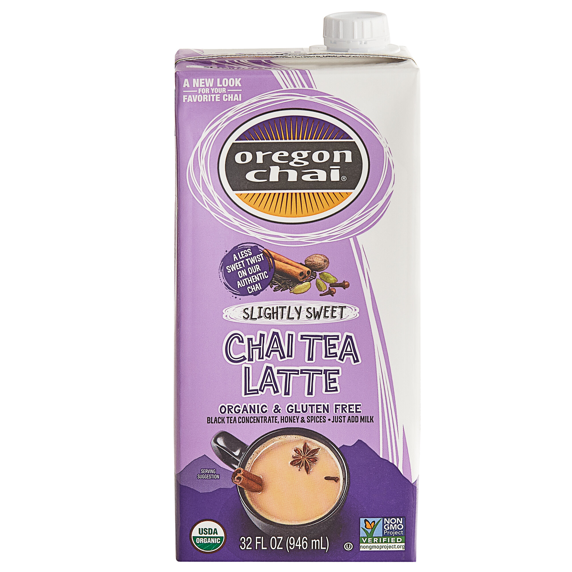 Oregon Chai 32 fl. oz. Organic Slightly Sweet Chai Tea Latte 11 Concentrate