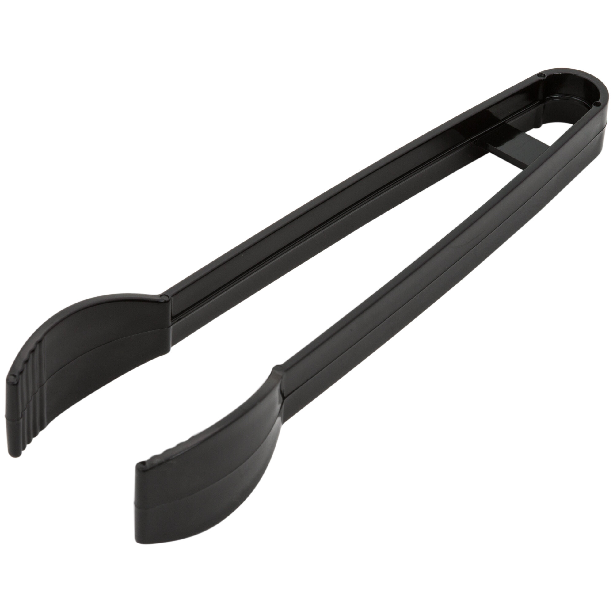 Fineline 3307BK 7" Black Plastic Tongs 3/Pack