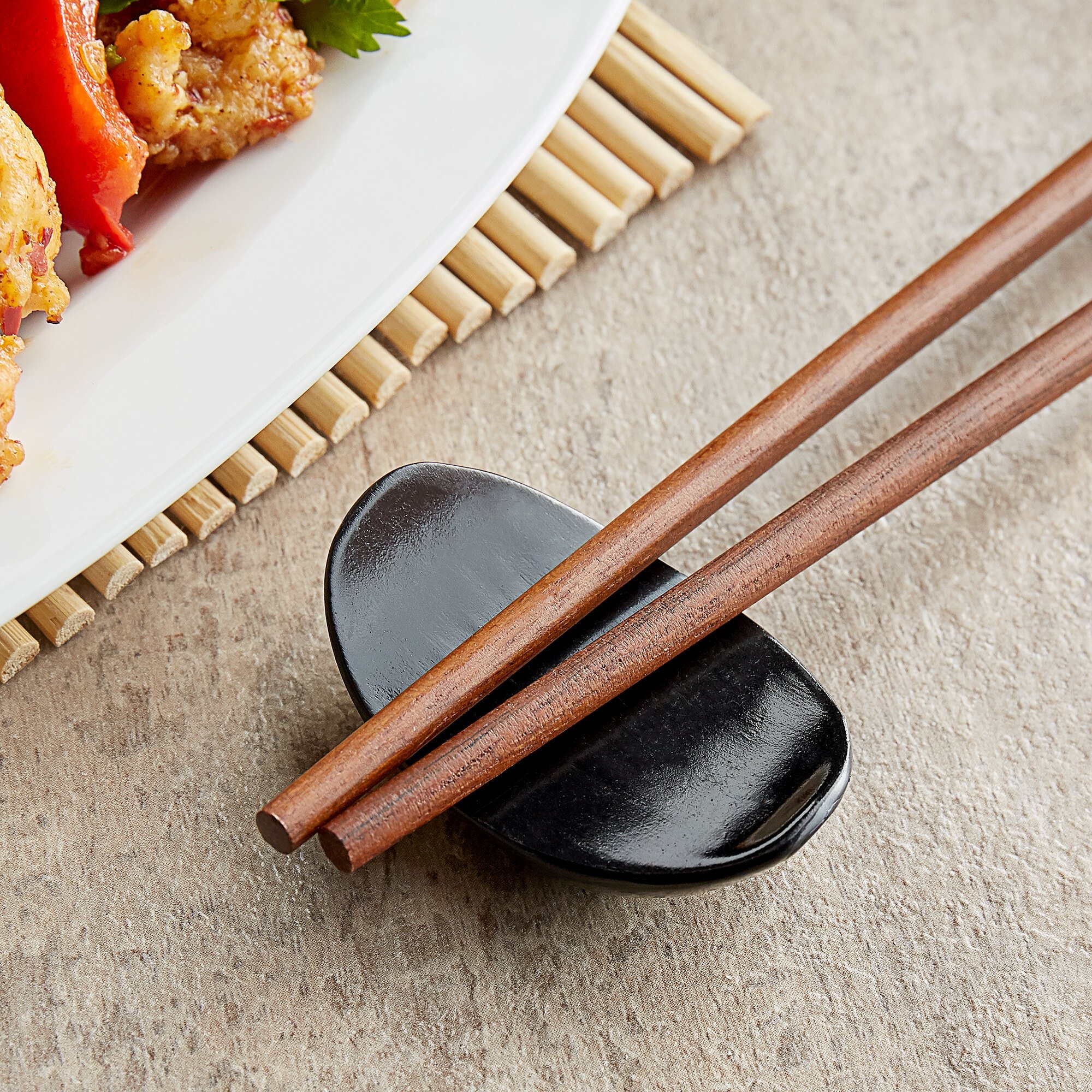 Town 51327 Black Bowl Chopstick Rest