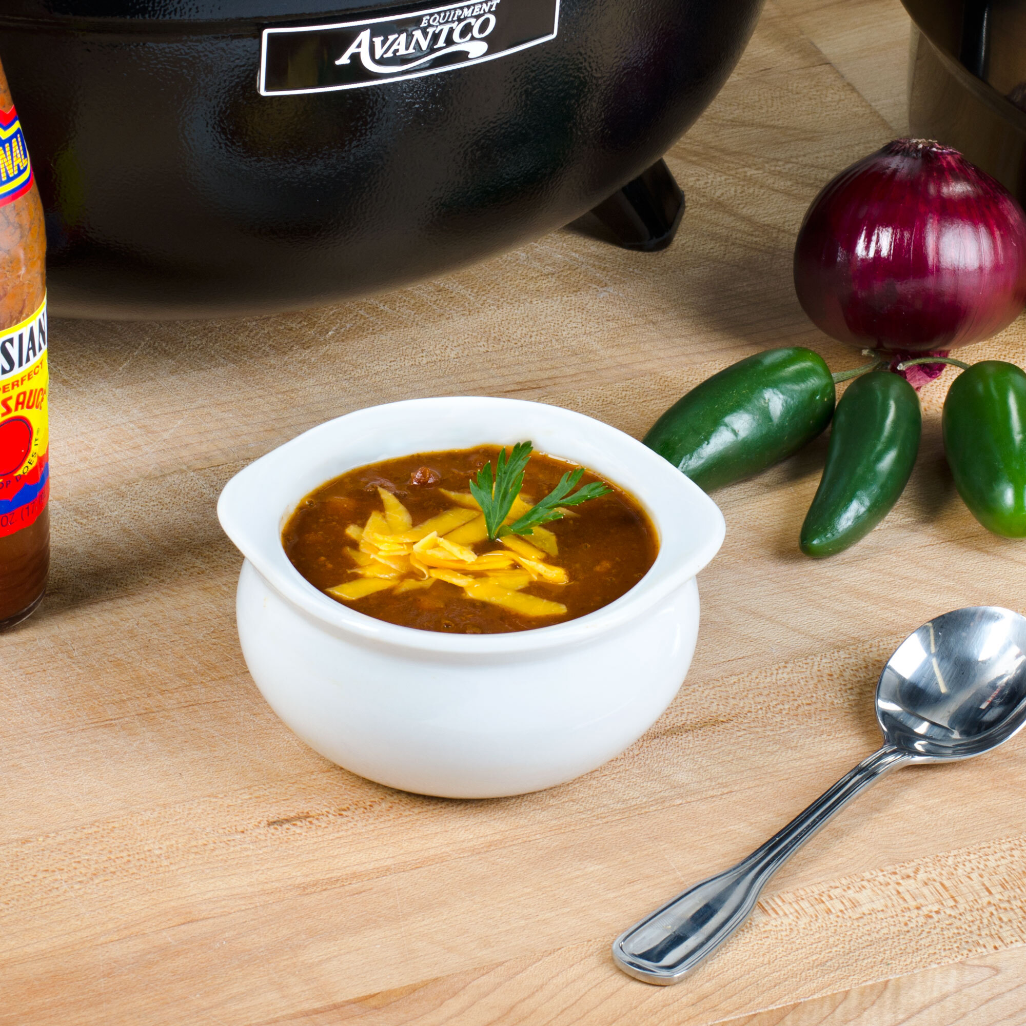 CAC OC12P European White 12 oz. Onion Soup Crock / Bowl 24/Case