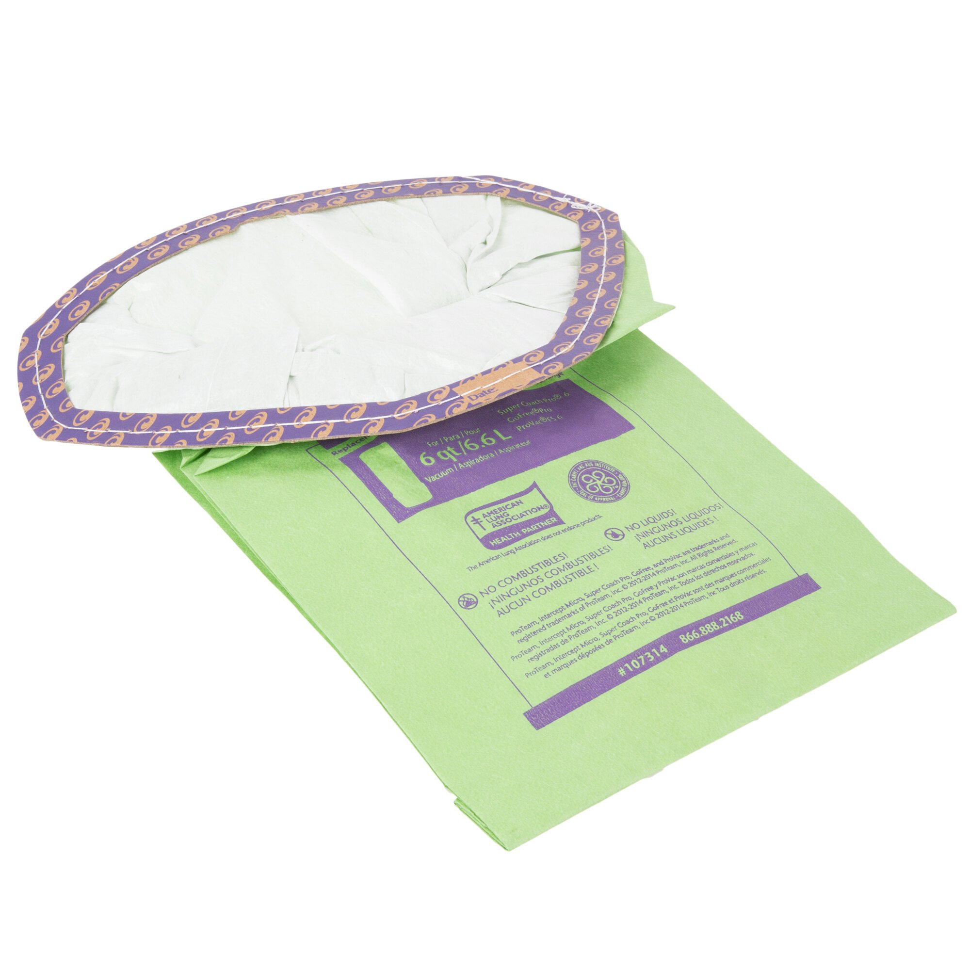 ProTeam 107314 Vacuum Bag for 6 Qt. Backpack Vacuums 10/Pack