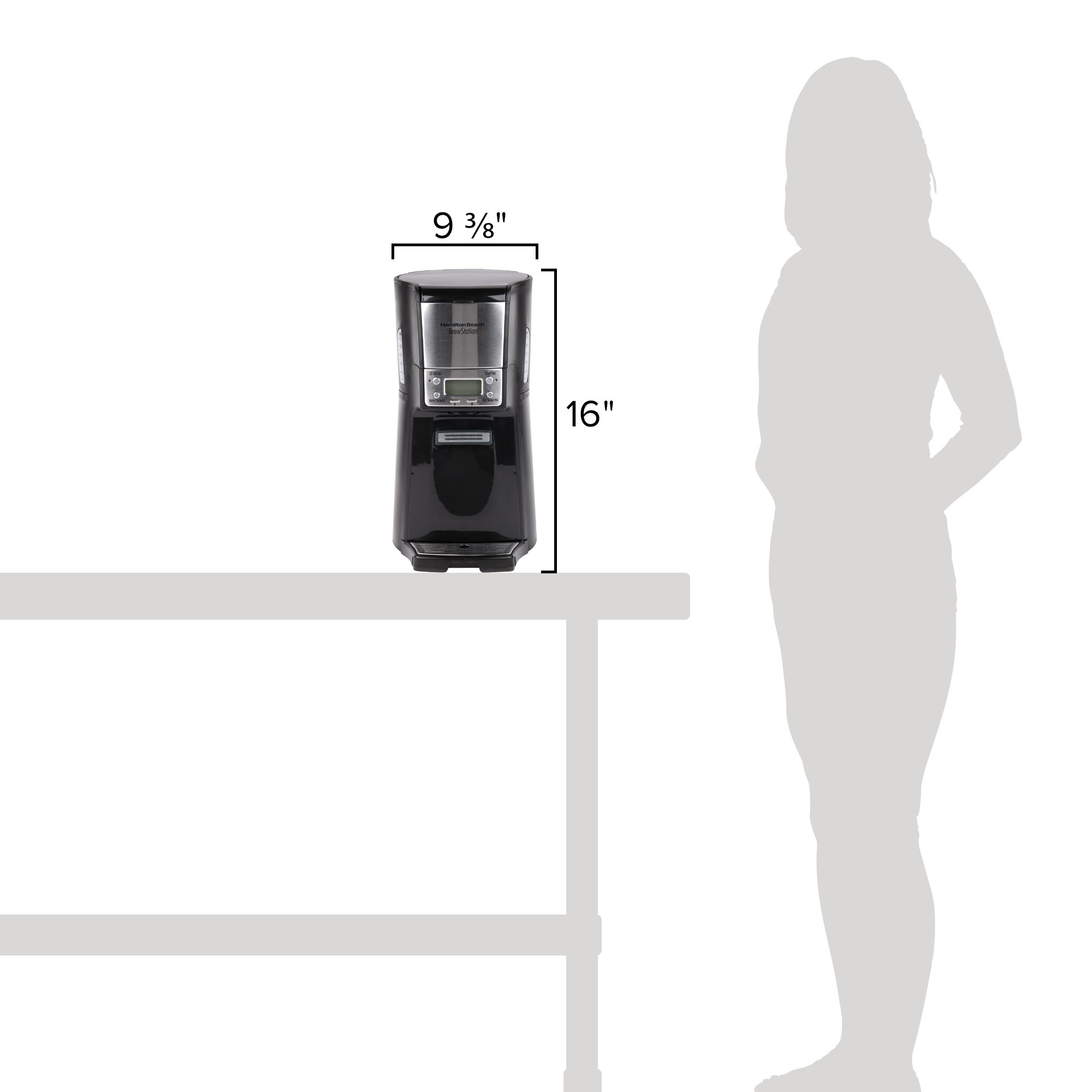 Hamilton Beach 48464 BrewStation Summit Black Single Serving 12 Cup Coffee Maker with Auto Shut Off