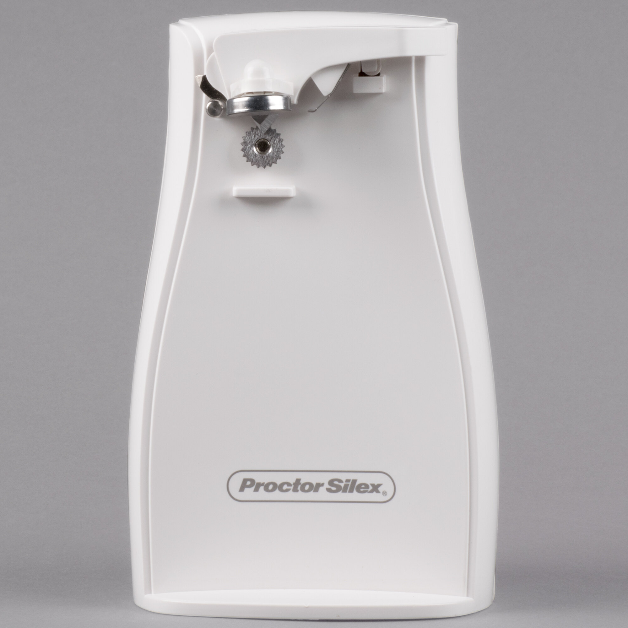 Proctor Silex 75224F White Electric Can Opener with Knife Sharpener